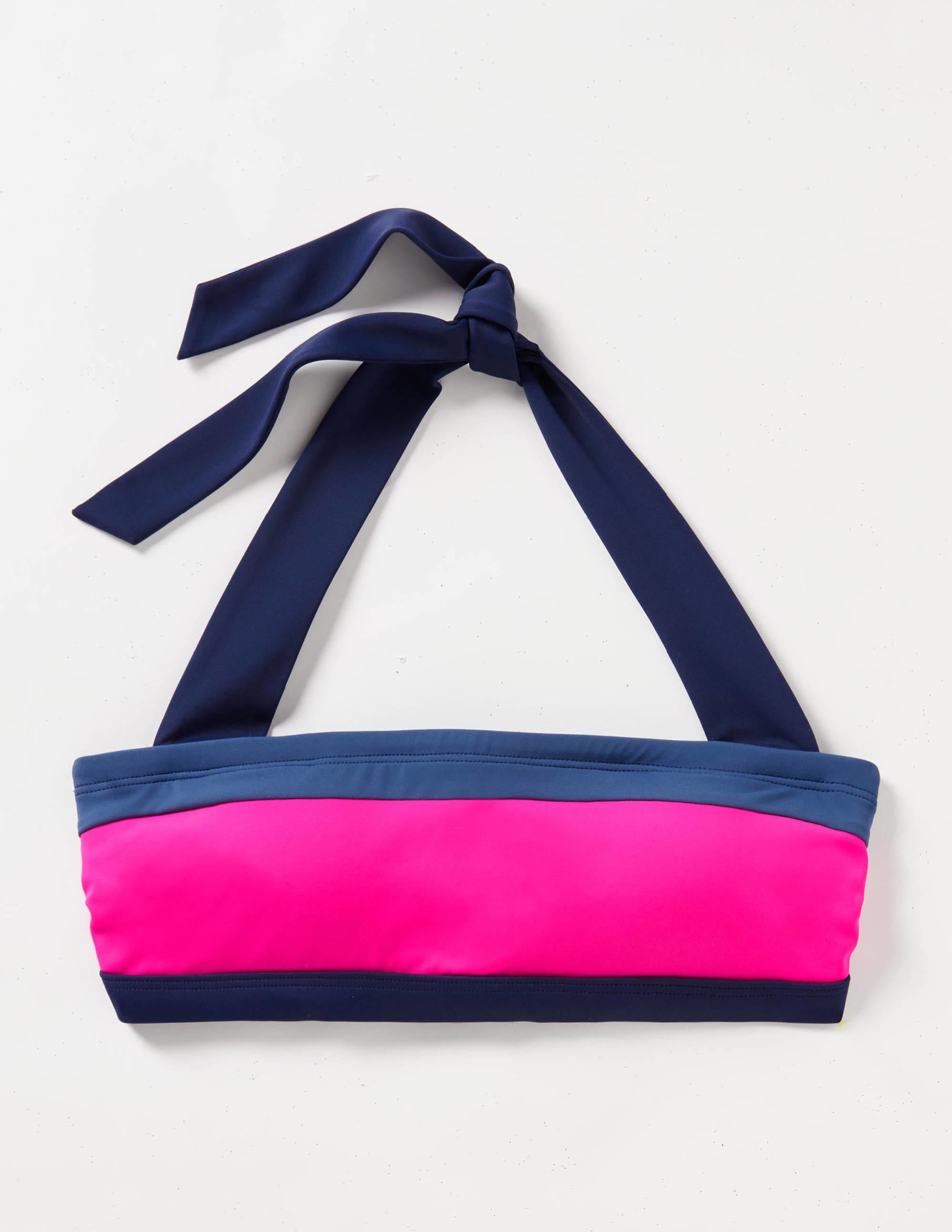 Santorini Bikini Top-Neon Pink Colourblock - Image 6