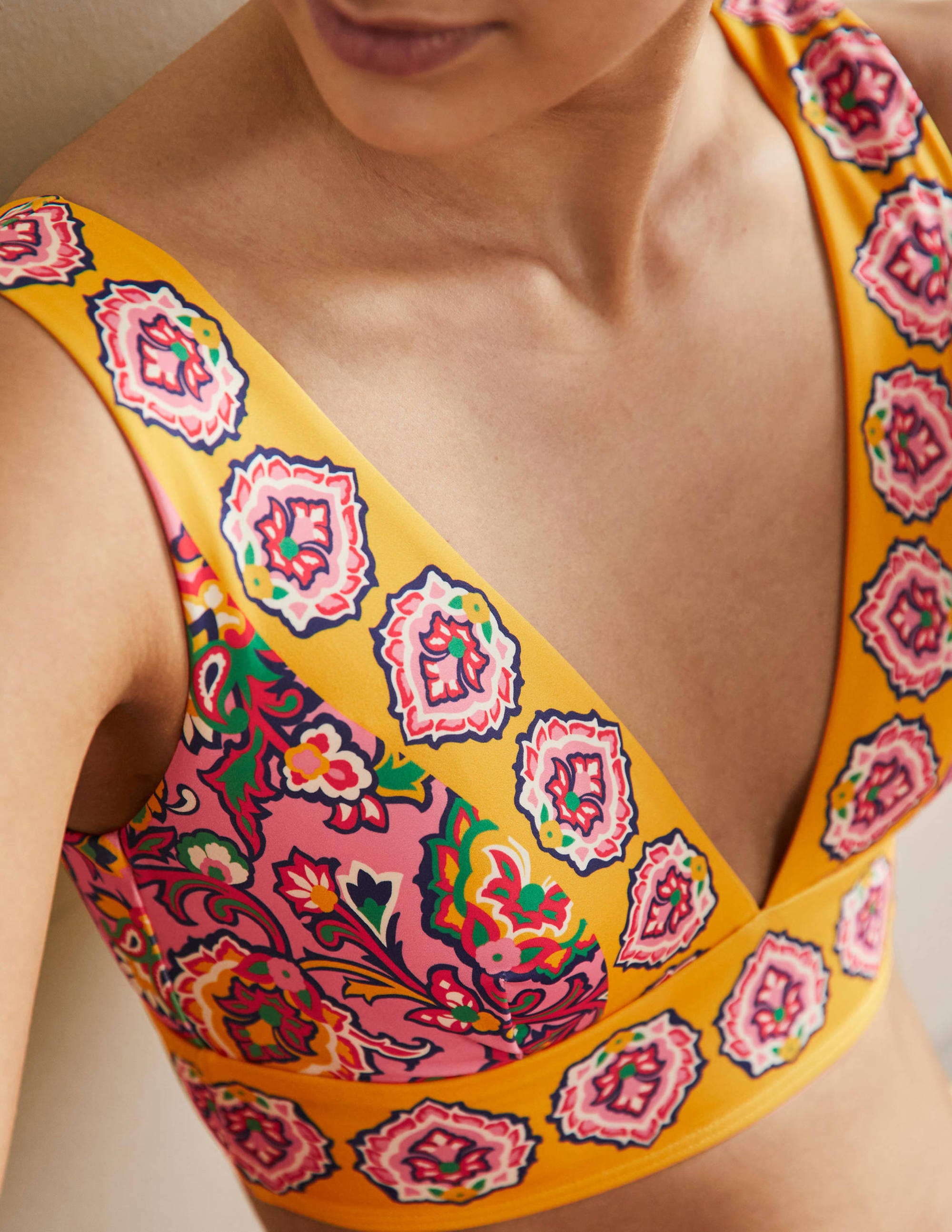 Porto Bikini Top-Azalea, Decorative Blooms - Image 2