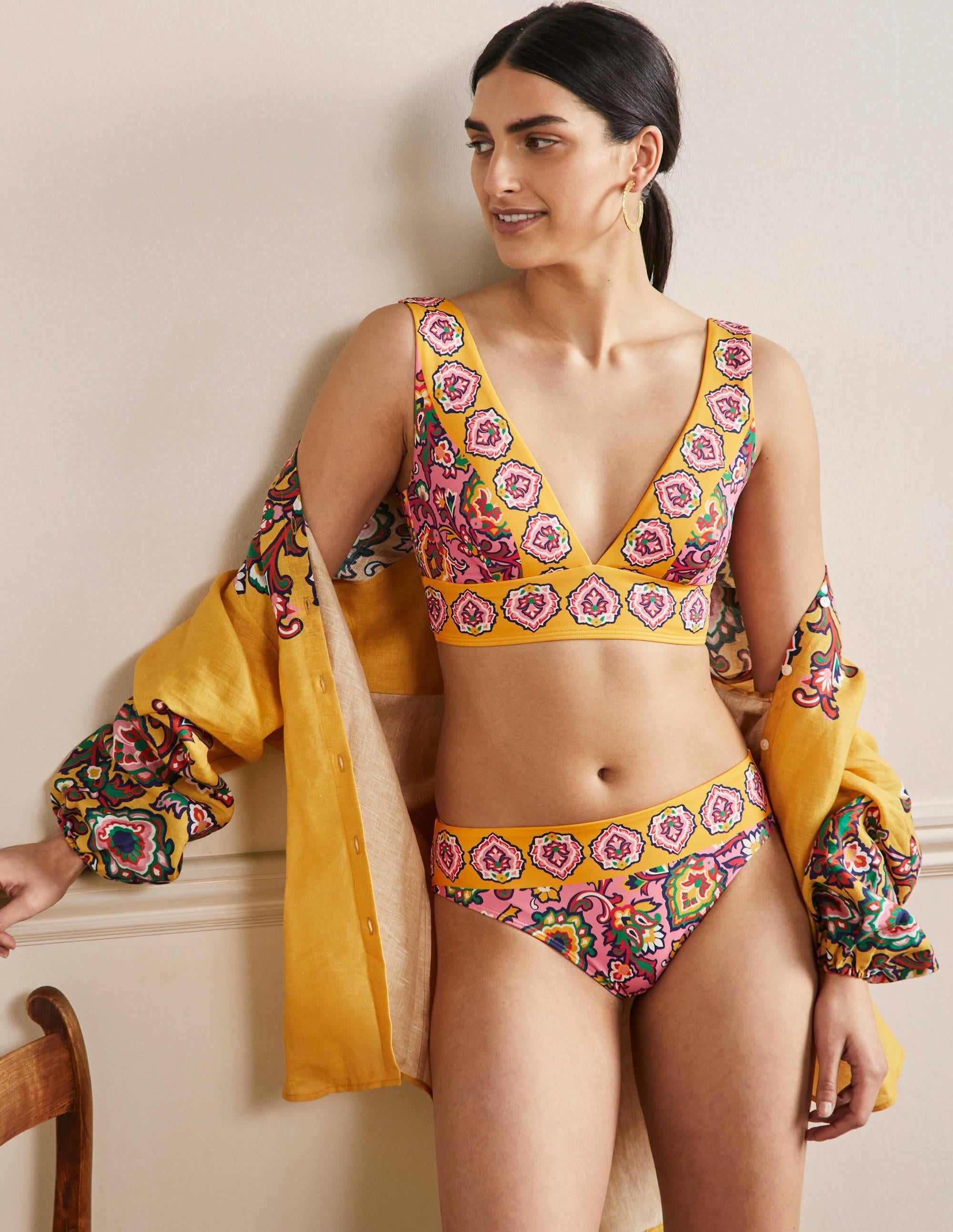 Porto Bikini Top-Azalea, Decorative Blooms - Image 4