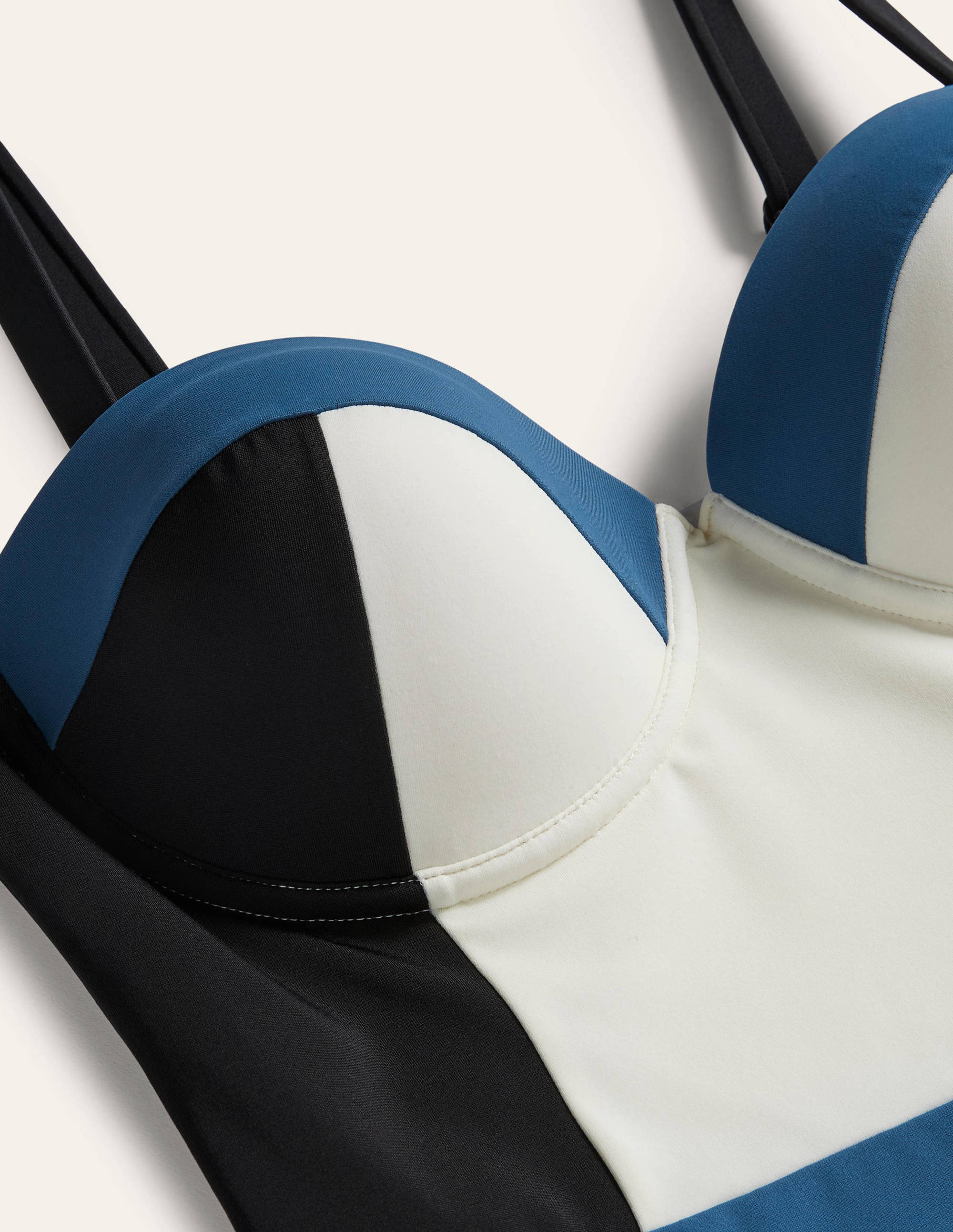 Portofino Cup-size Swimsuit-Ivory Colourblock - Image 5