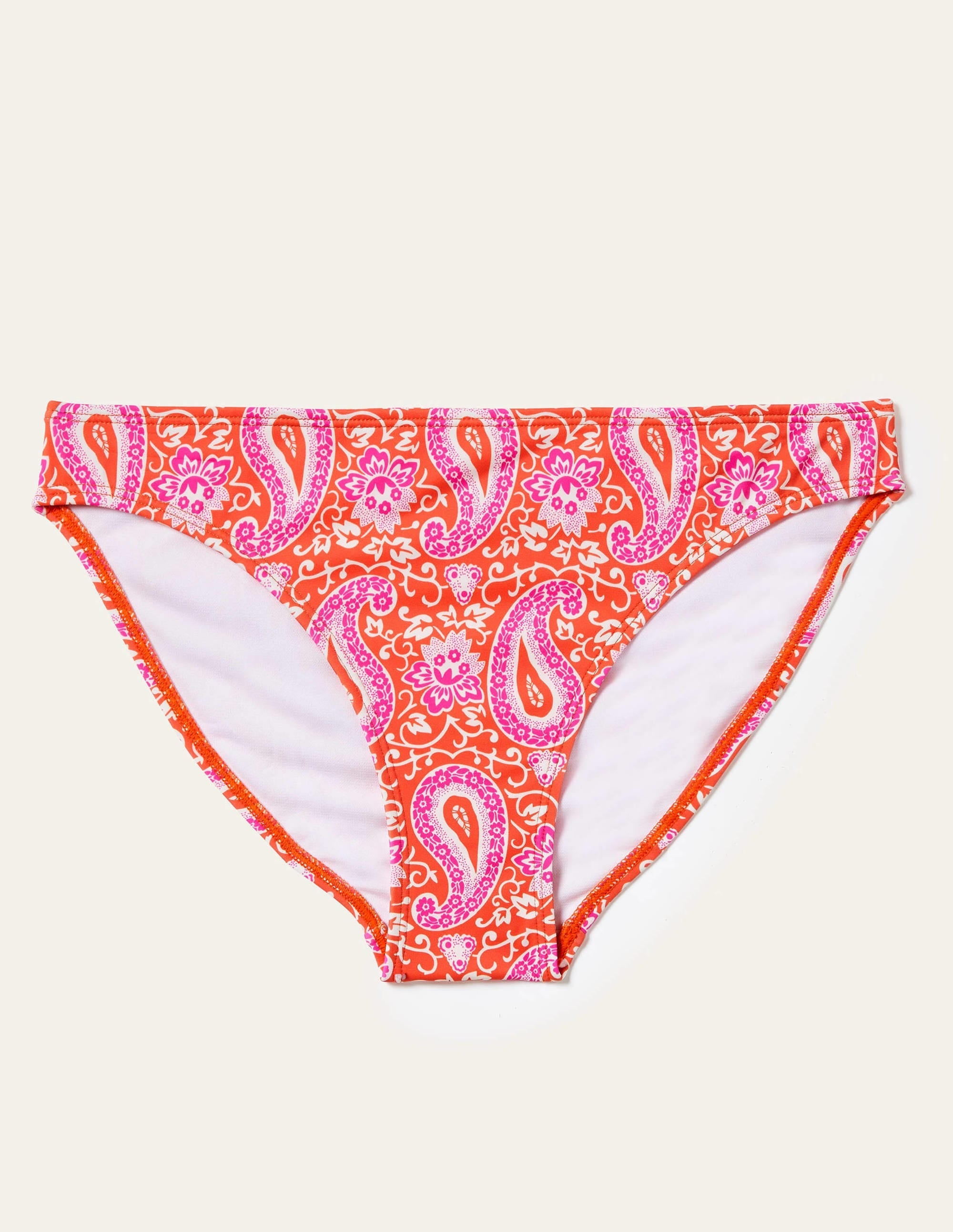 Classic Bikini Bottoms-Bright Papaya, Paisley - Image 5