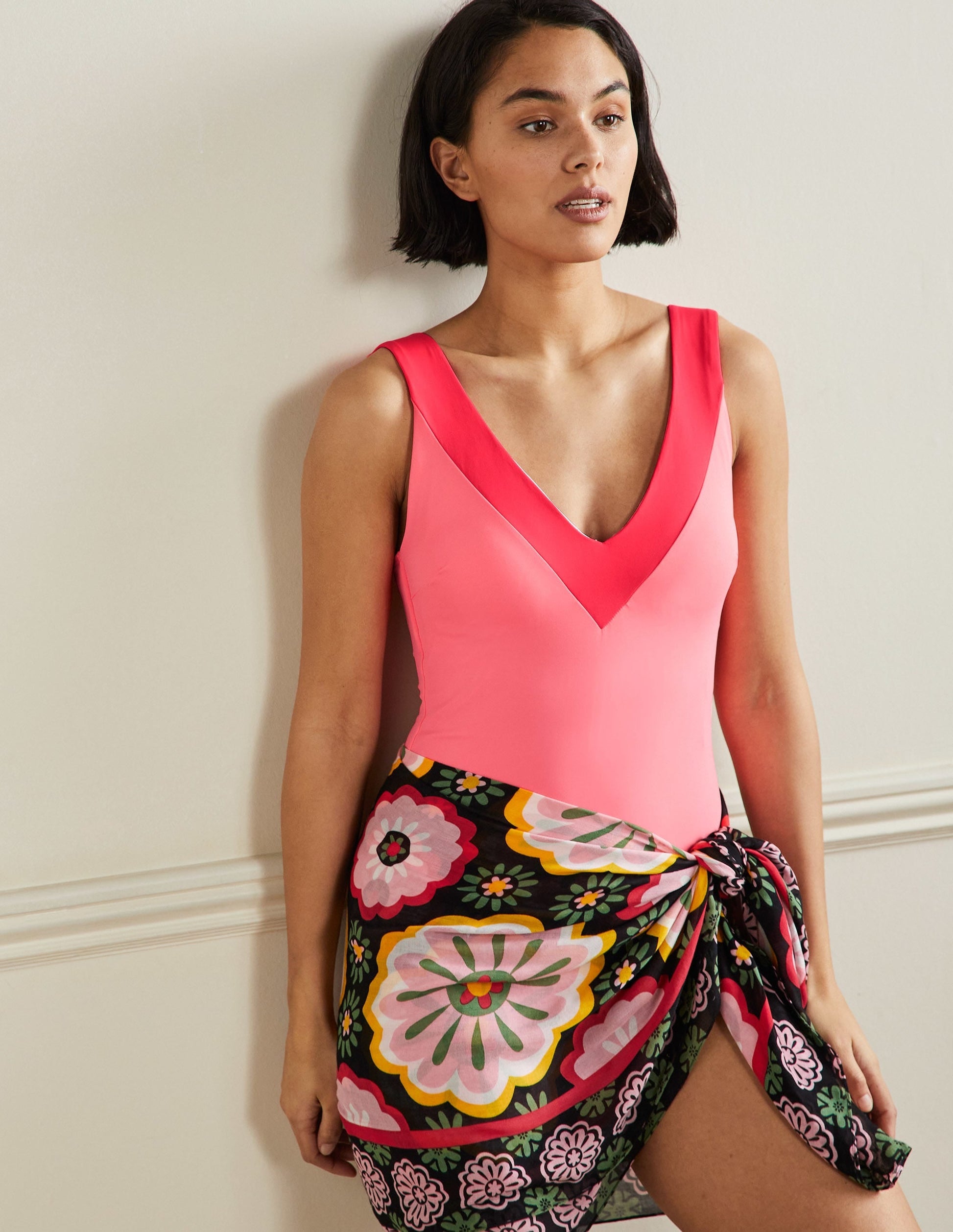 Cross-back Swimsuit-Fizzy Fusion Colourblock-6