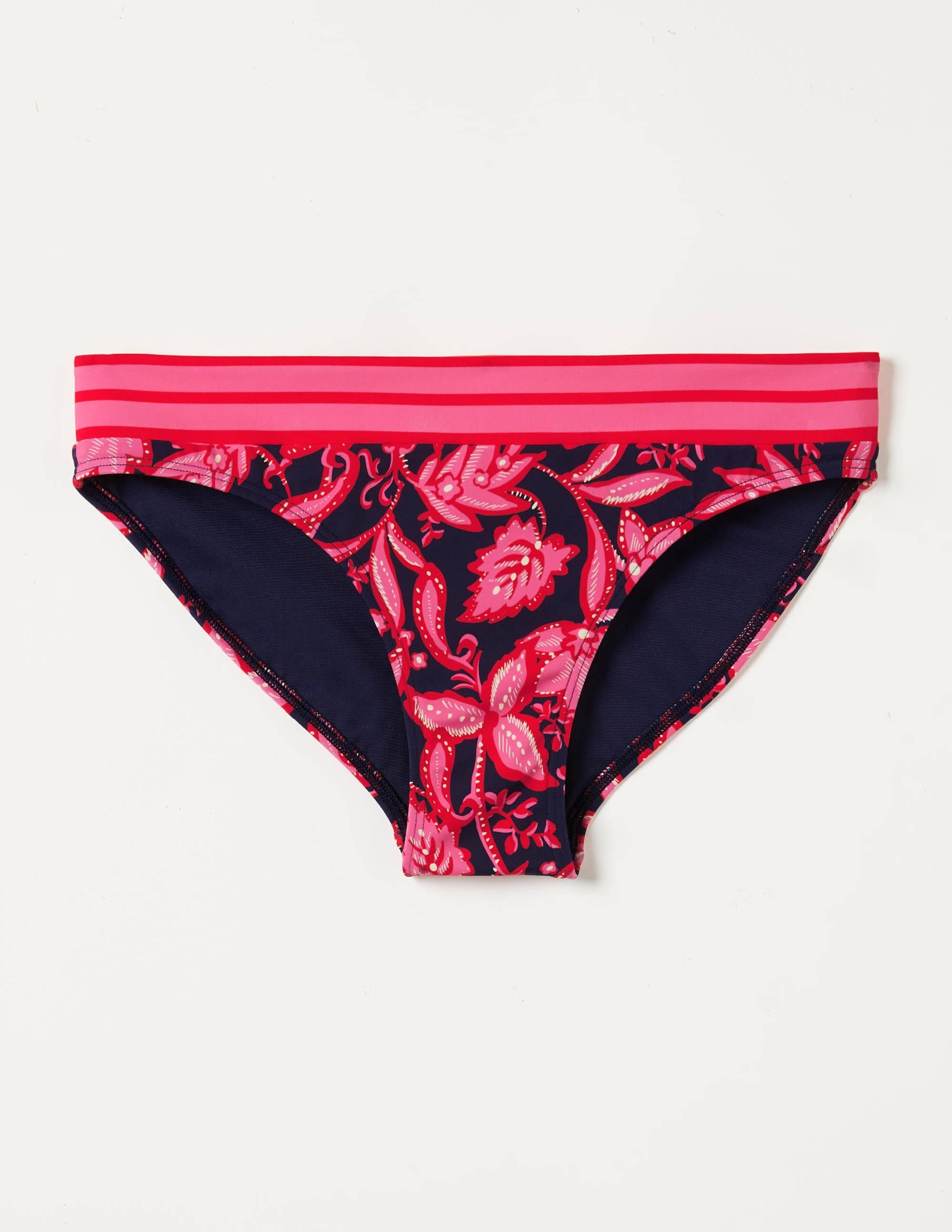Ithaca Panel Bikini Bottoms-French Navy, Wild Flora - Image 6