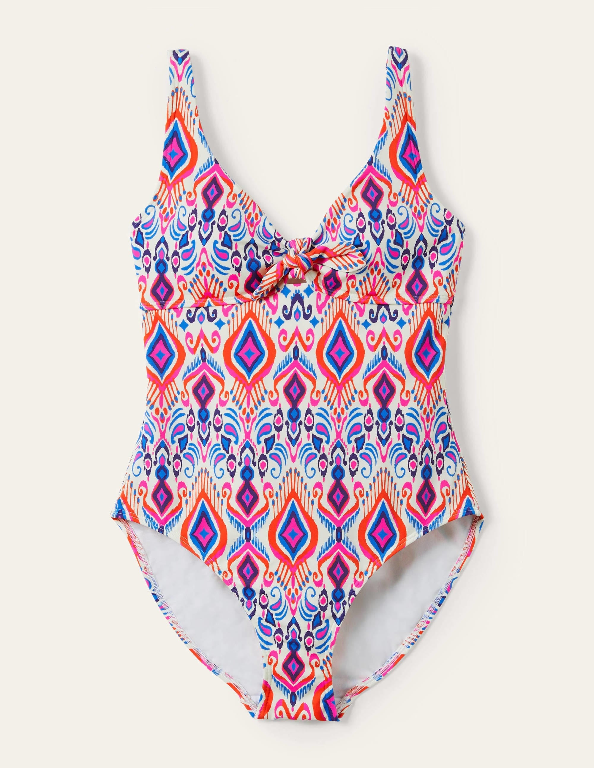 Tie Front Swimsuit-Multi, Ikat Paradise - Image 5