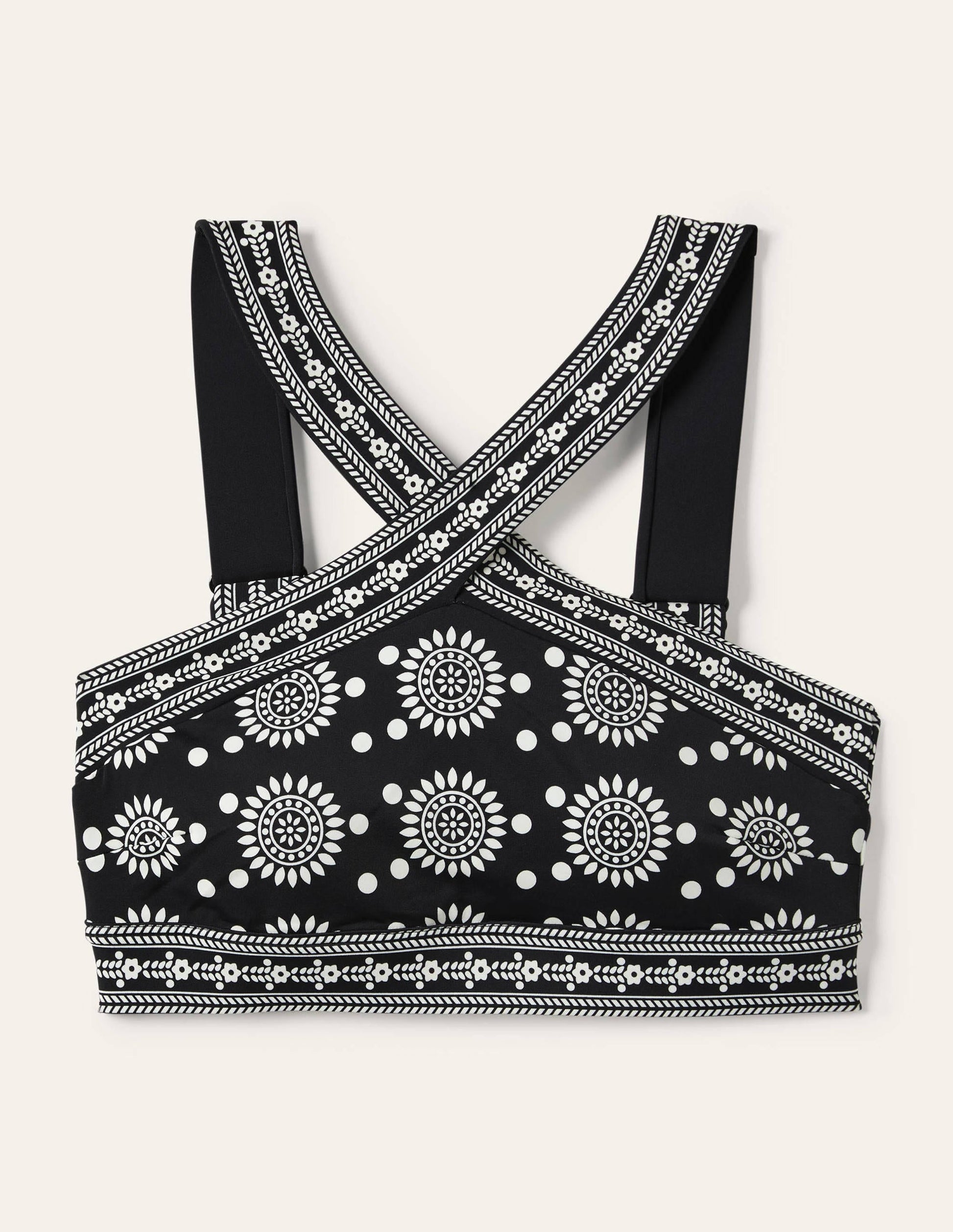 Positano Hotchpotch Bikini Top-Black, Sun Geo-5
