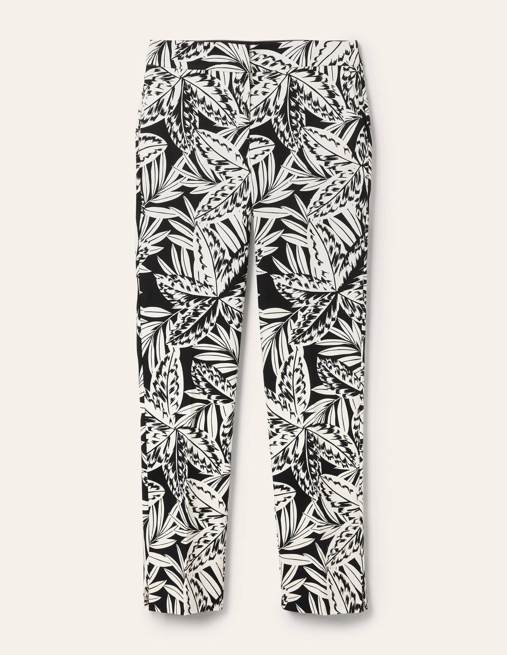 Richmond 7/8 Trouser-Black, Exotic Leaves-5