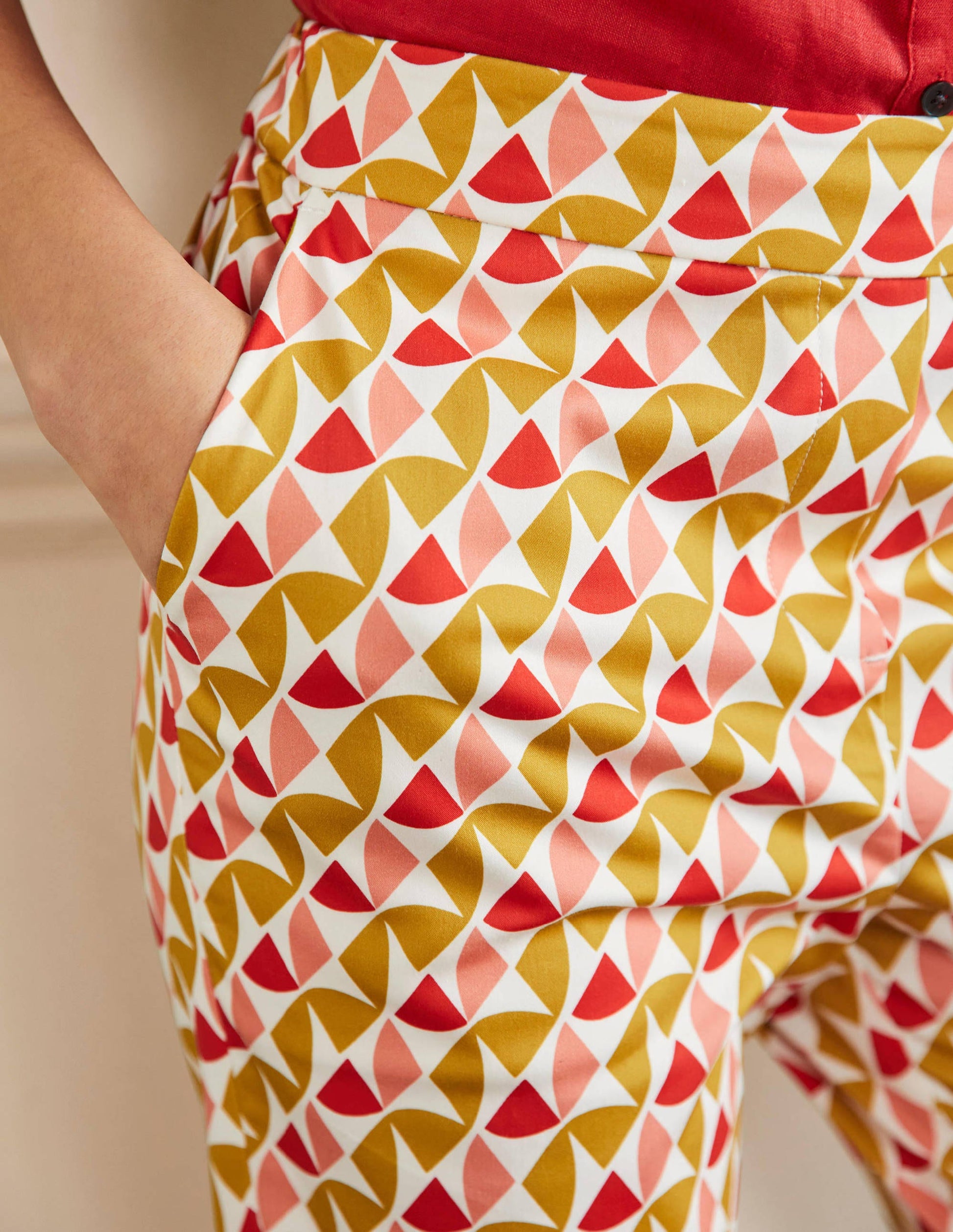 Pull On Trousers-Brioche, Rainbow Tile-2