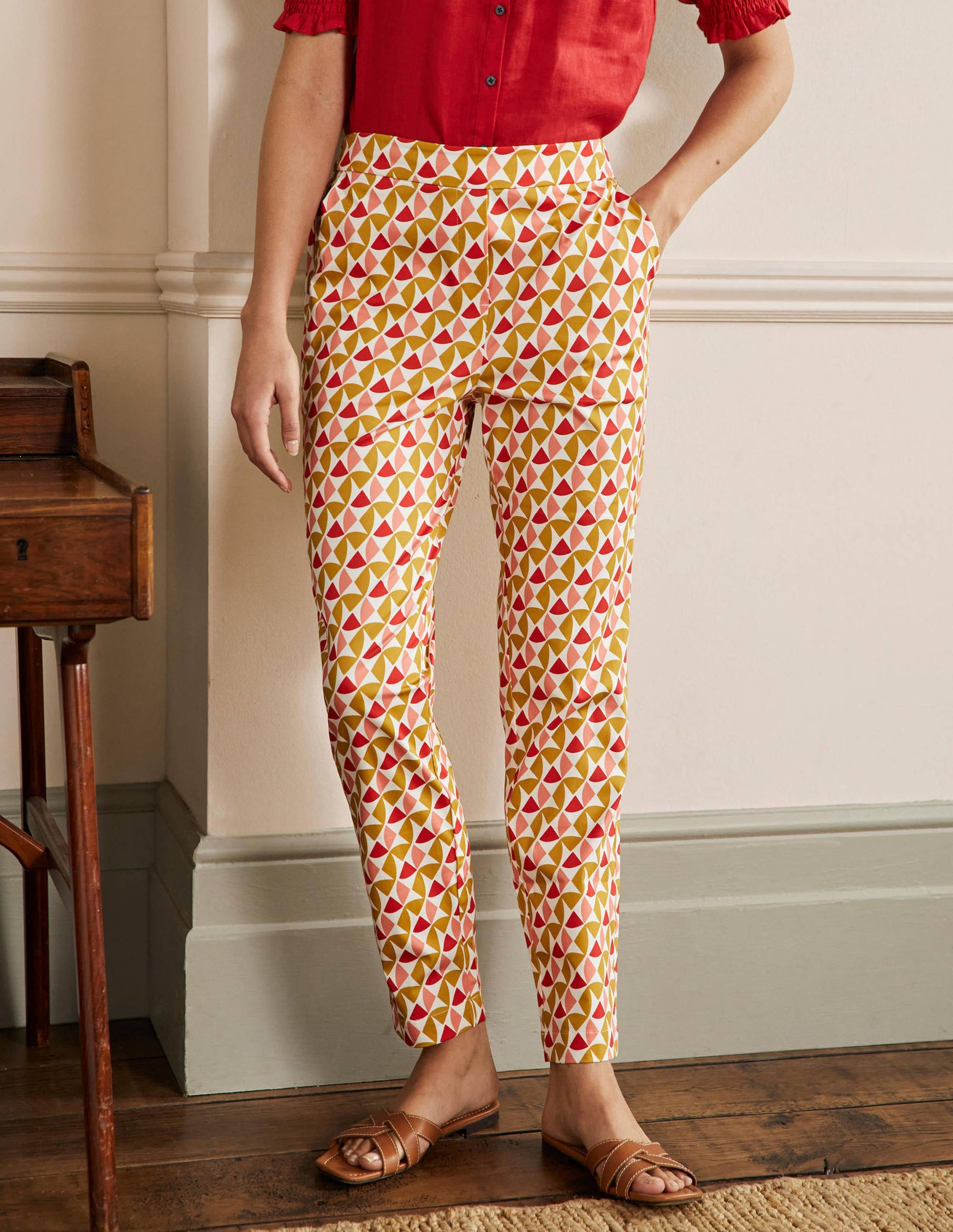 Pull On Trousers-Brioche, Rainbow Tile-4