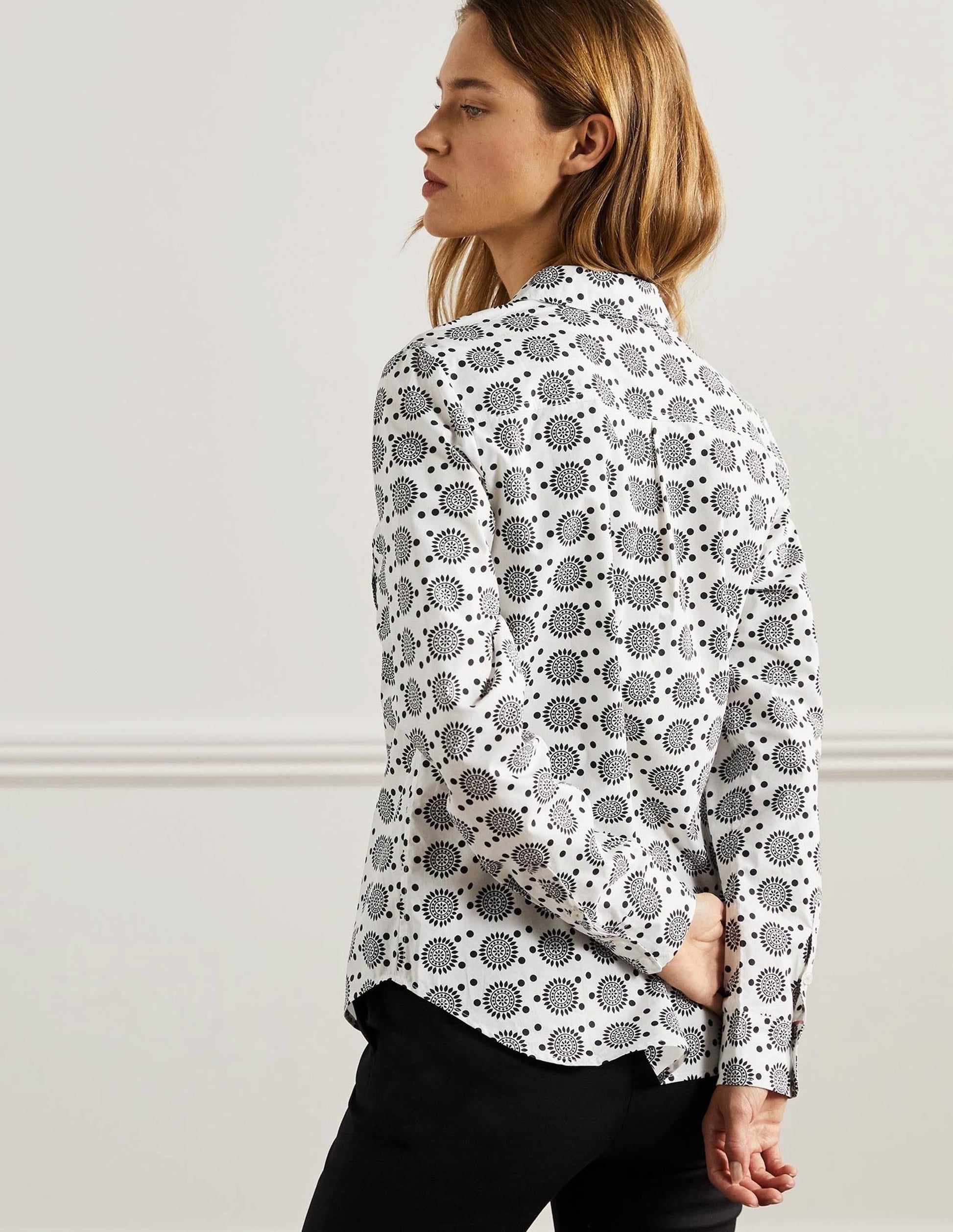 Classic Cotton Shirt-Ivory, Sun Geo-7