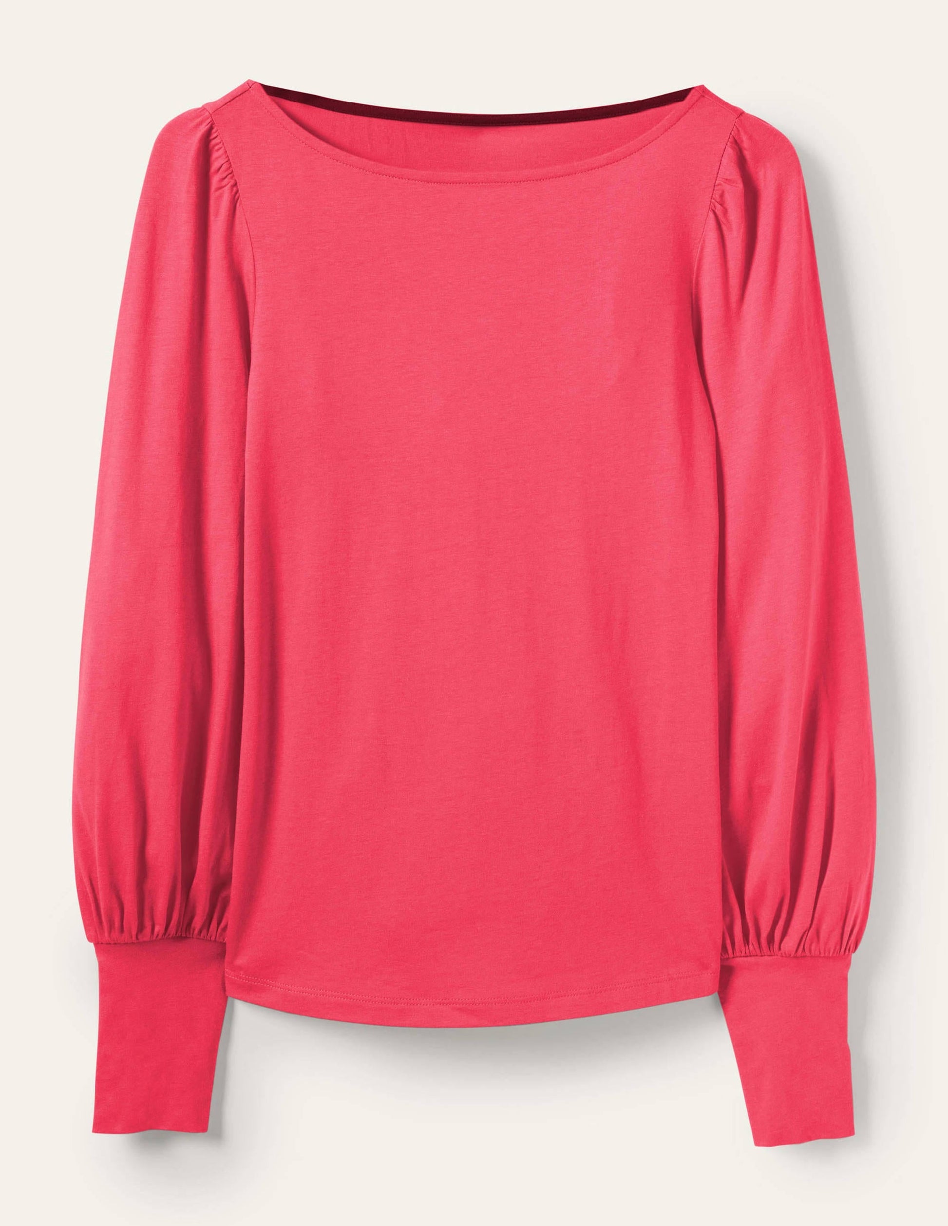 Supersoft Boat Neck Top-Radish-6