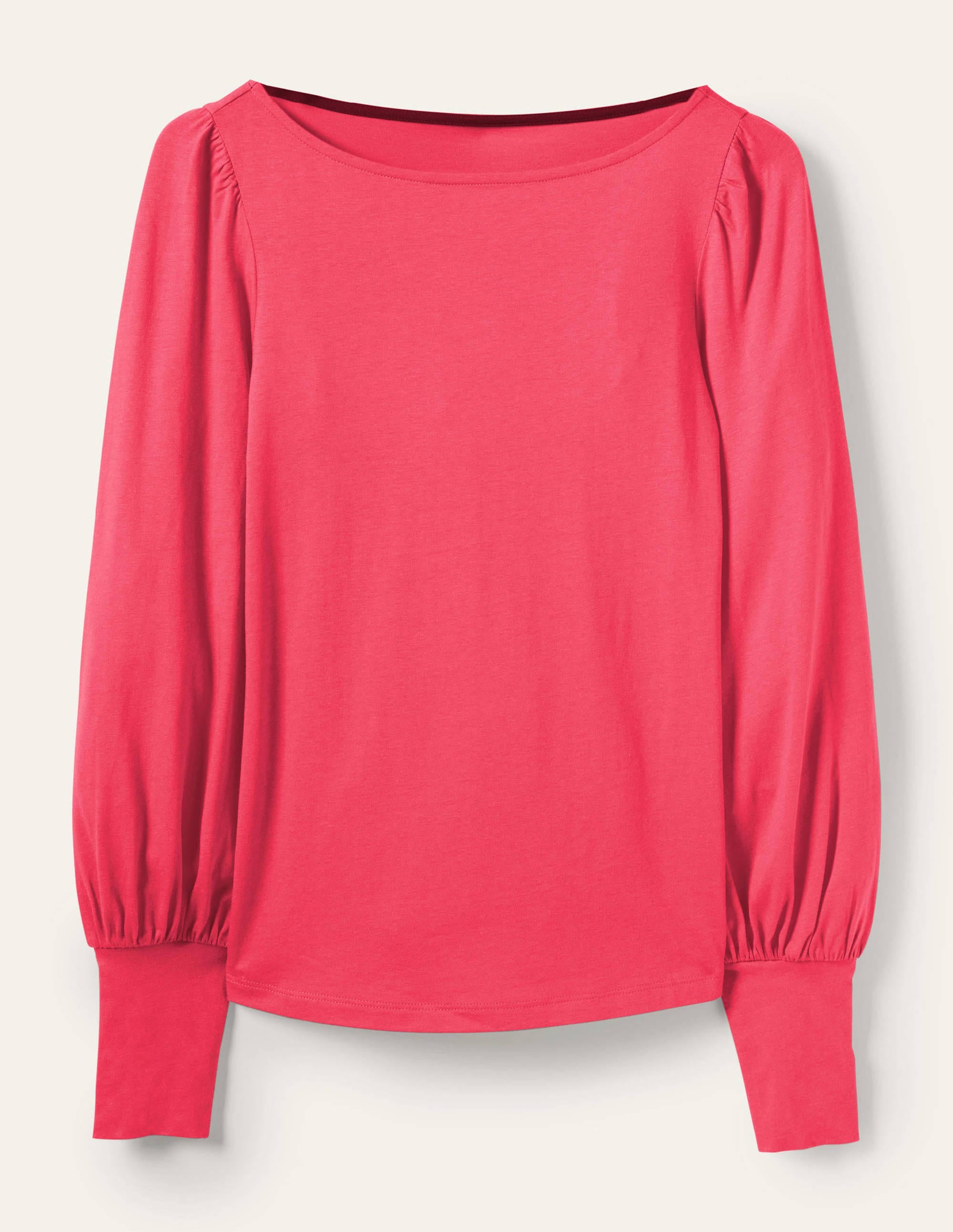 Supersoft Boat Neck Top-Radish - Image 6