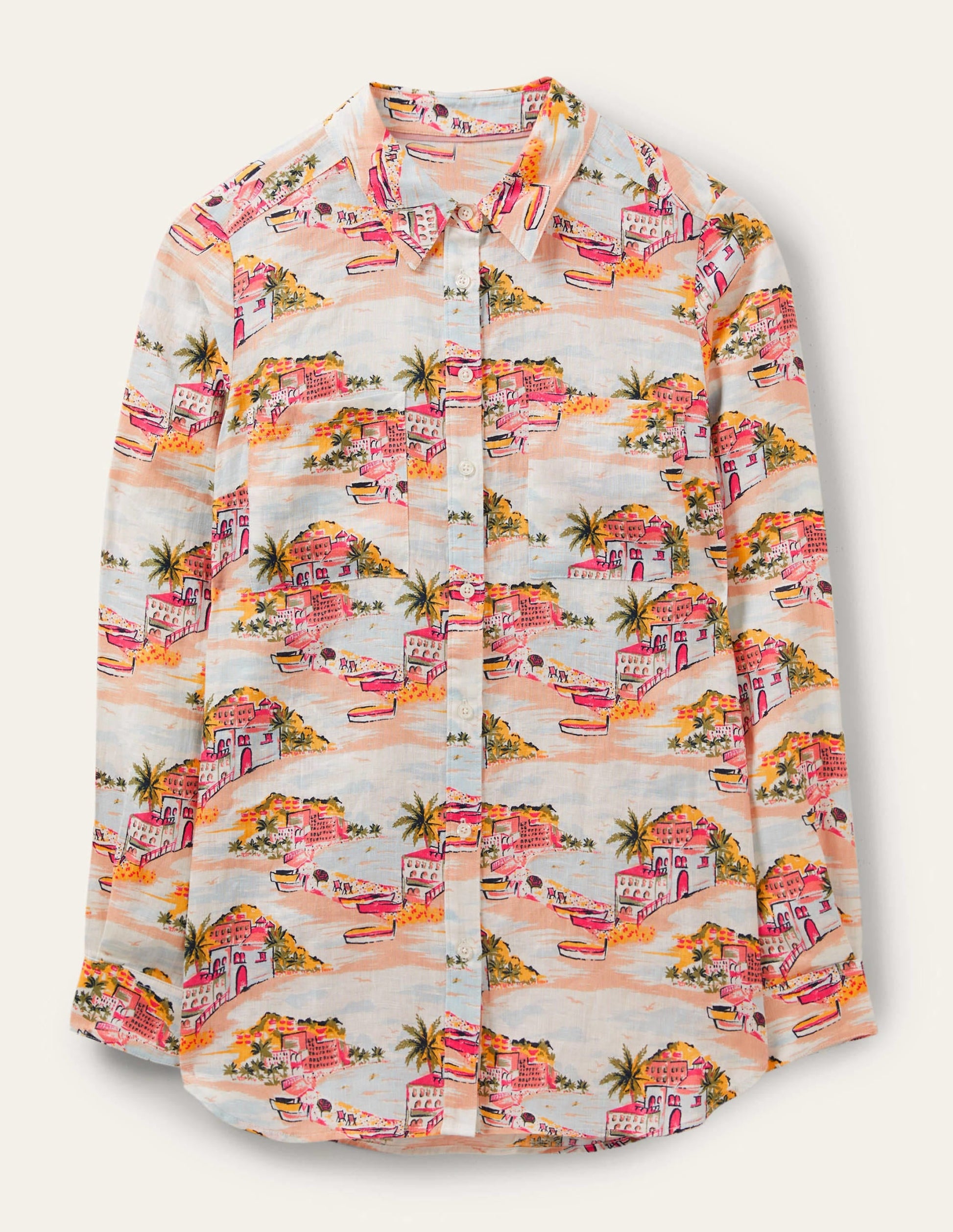 Linen Shirt-Ivory, Paradise Bay-5