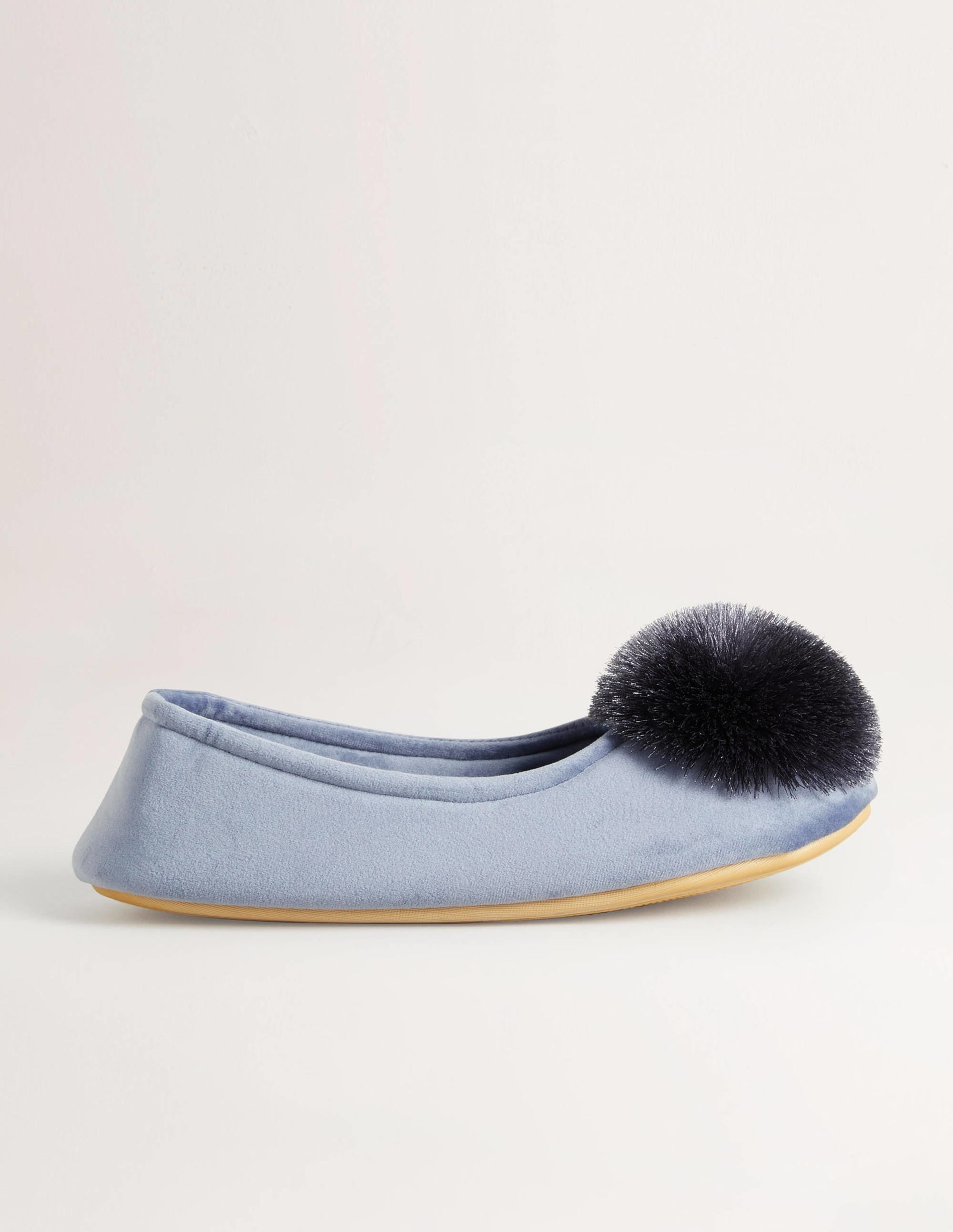 Pompom Slipper-Blue Grey - Image 1