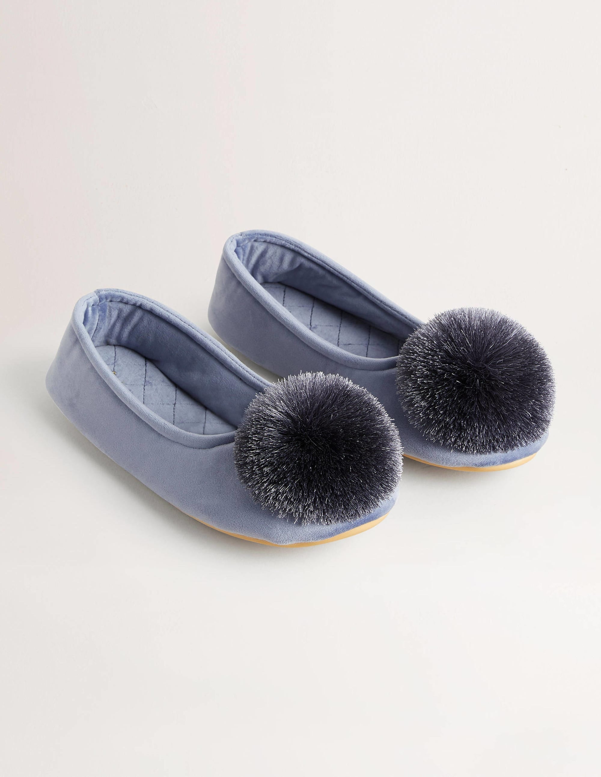 Pompom Slipper-Blue Grey - Image 2