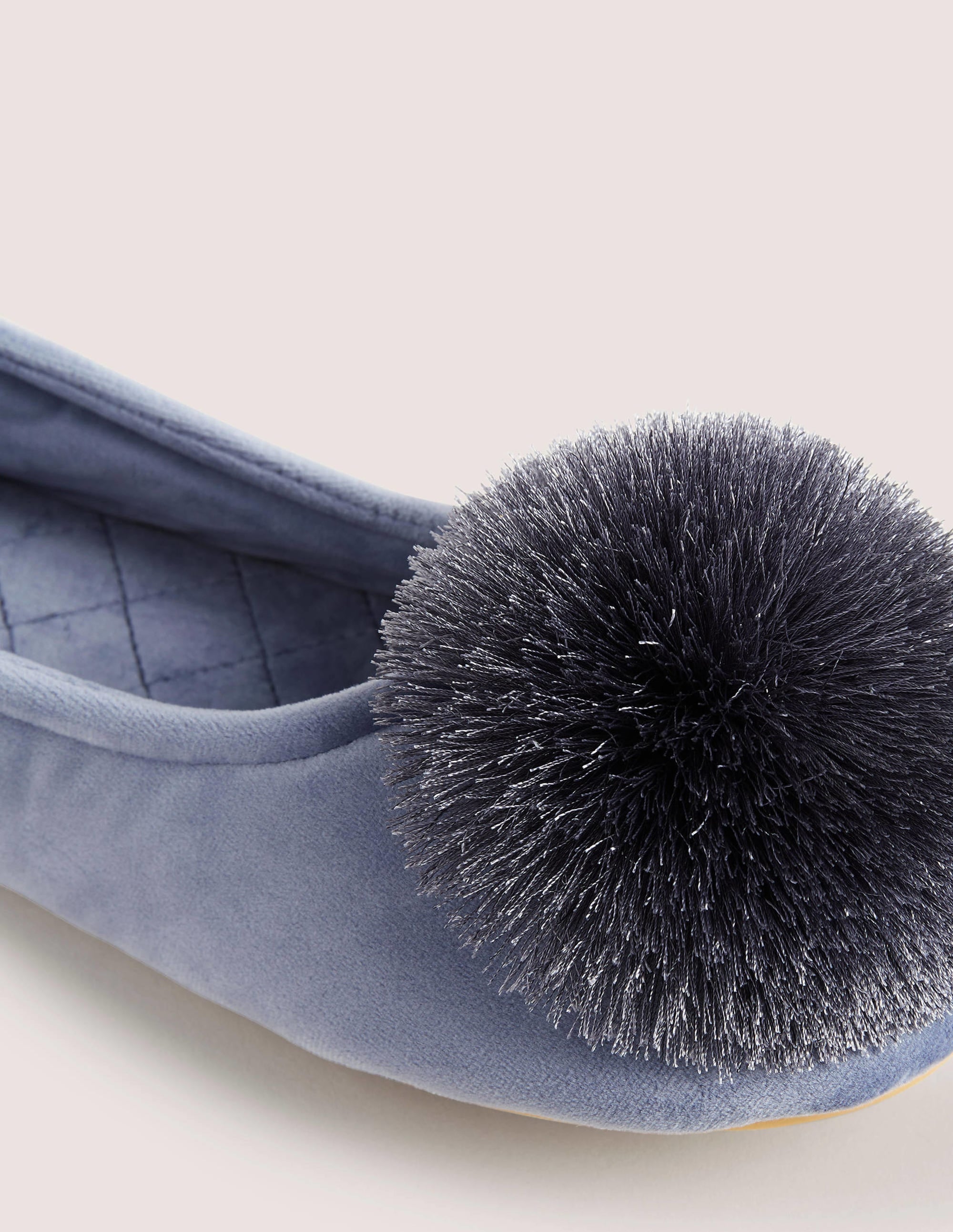 Pompom Slipper-Blue Grey - Image 3
