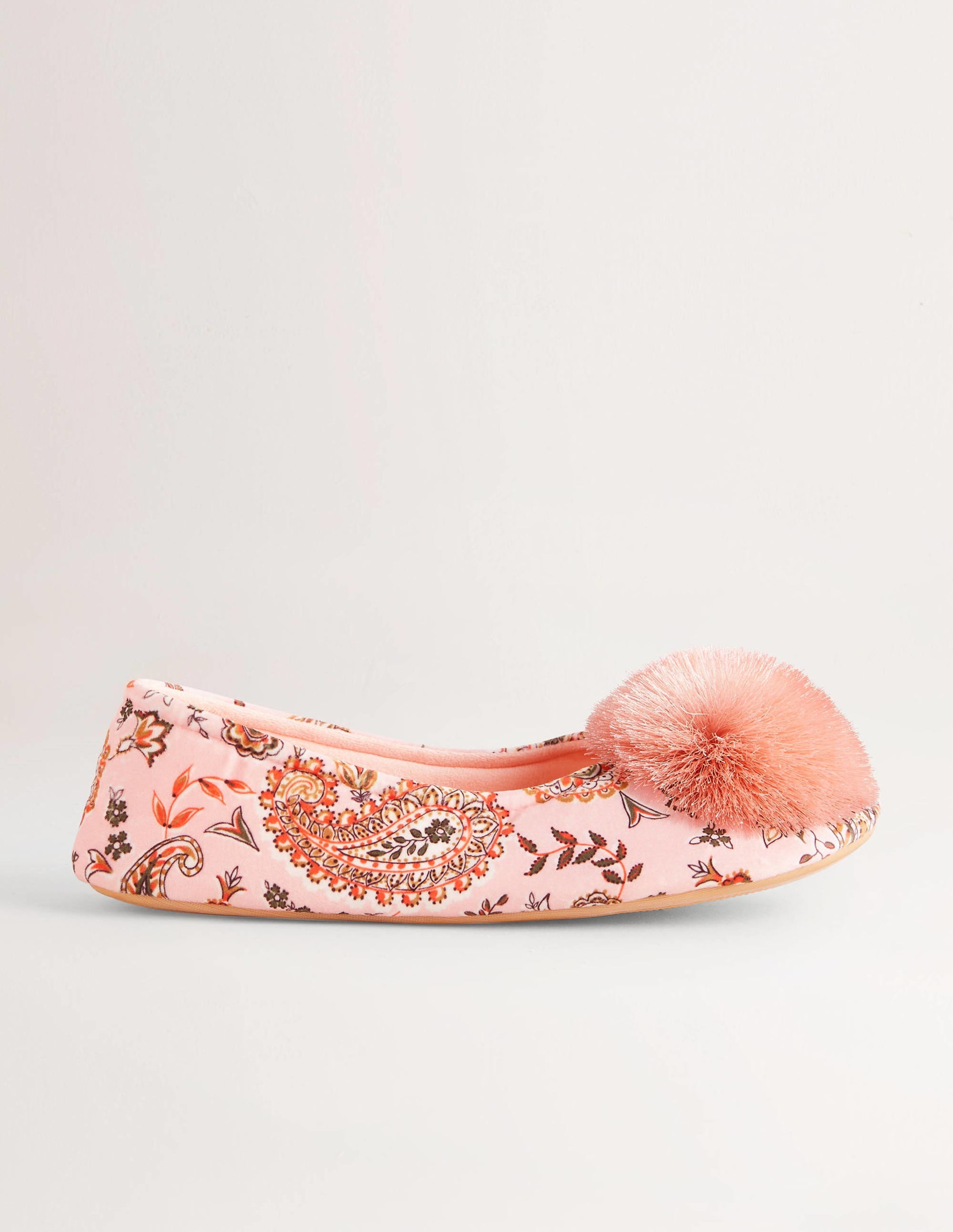 Pompom Slipper-Paisley - Image 1