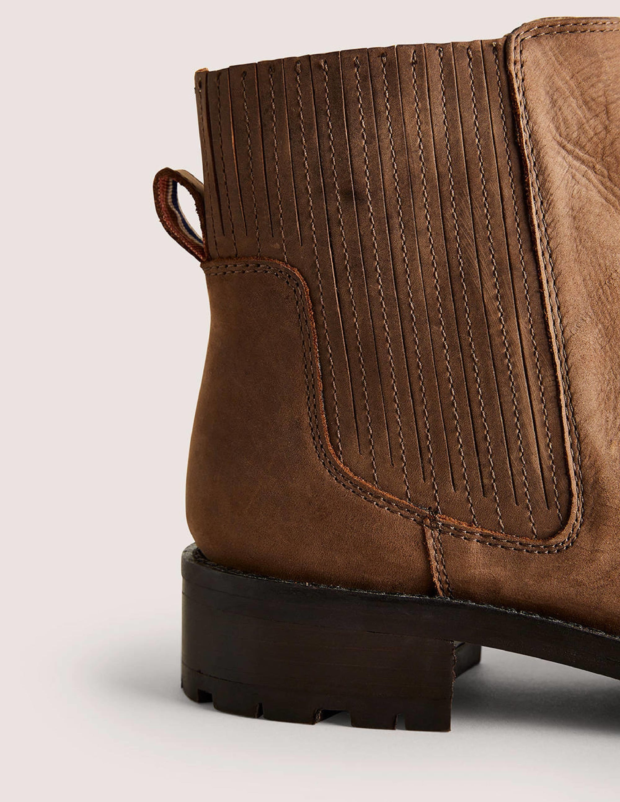 Gusset Detail Chelsea Boots-Mahogany Nubuck - Image 3