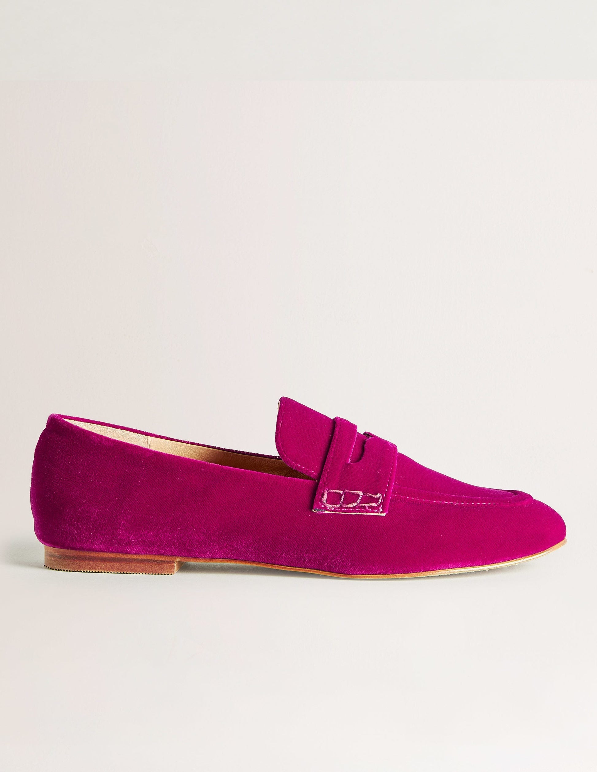 Velvet Penny Loafers-Wild Watermelon Velvet-1