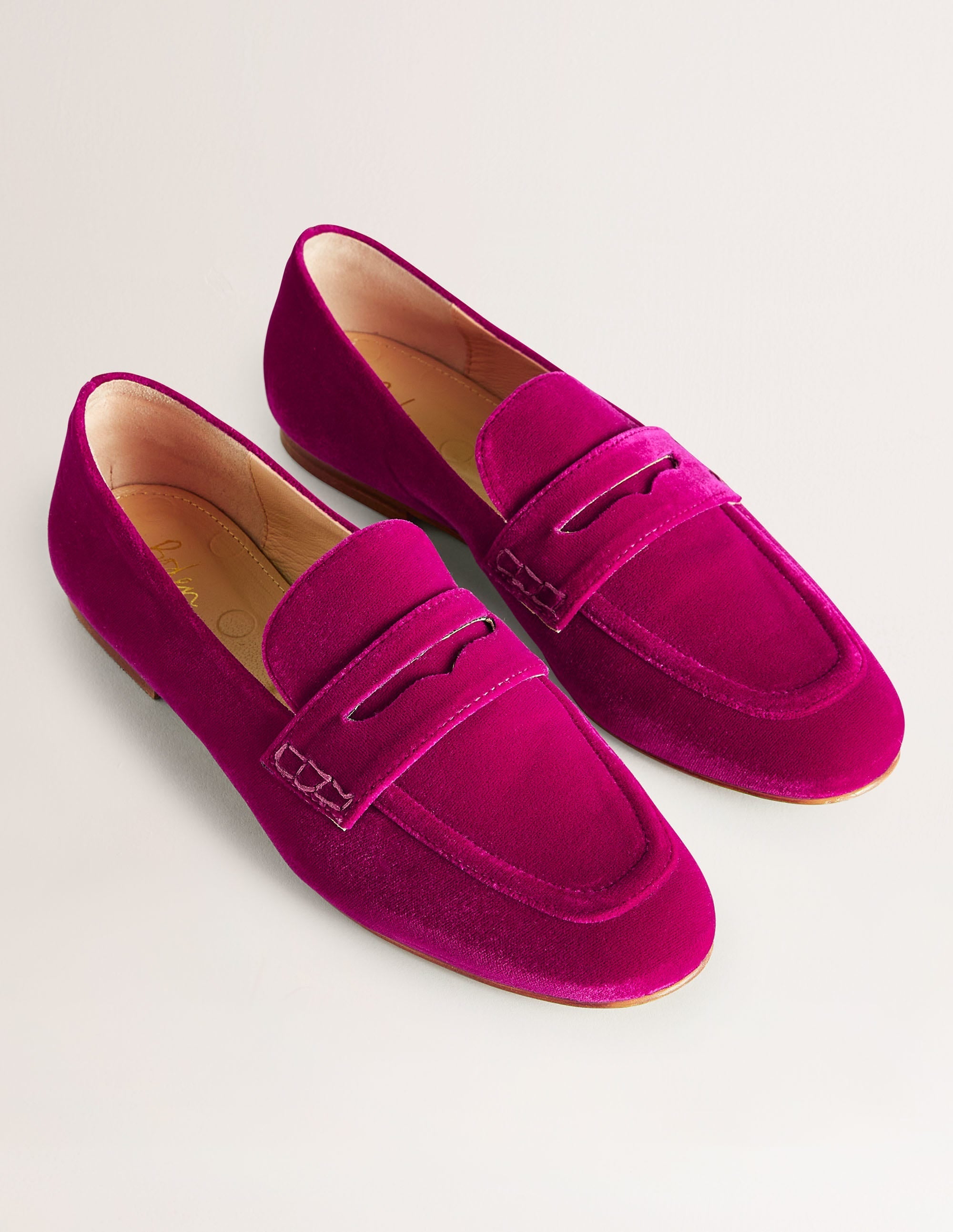 Velvet Penny Loafers-Wild Watermelon Velvet - Image 2