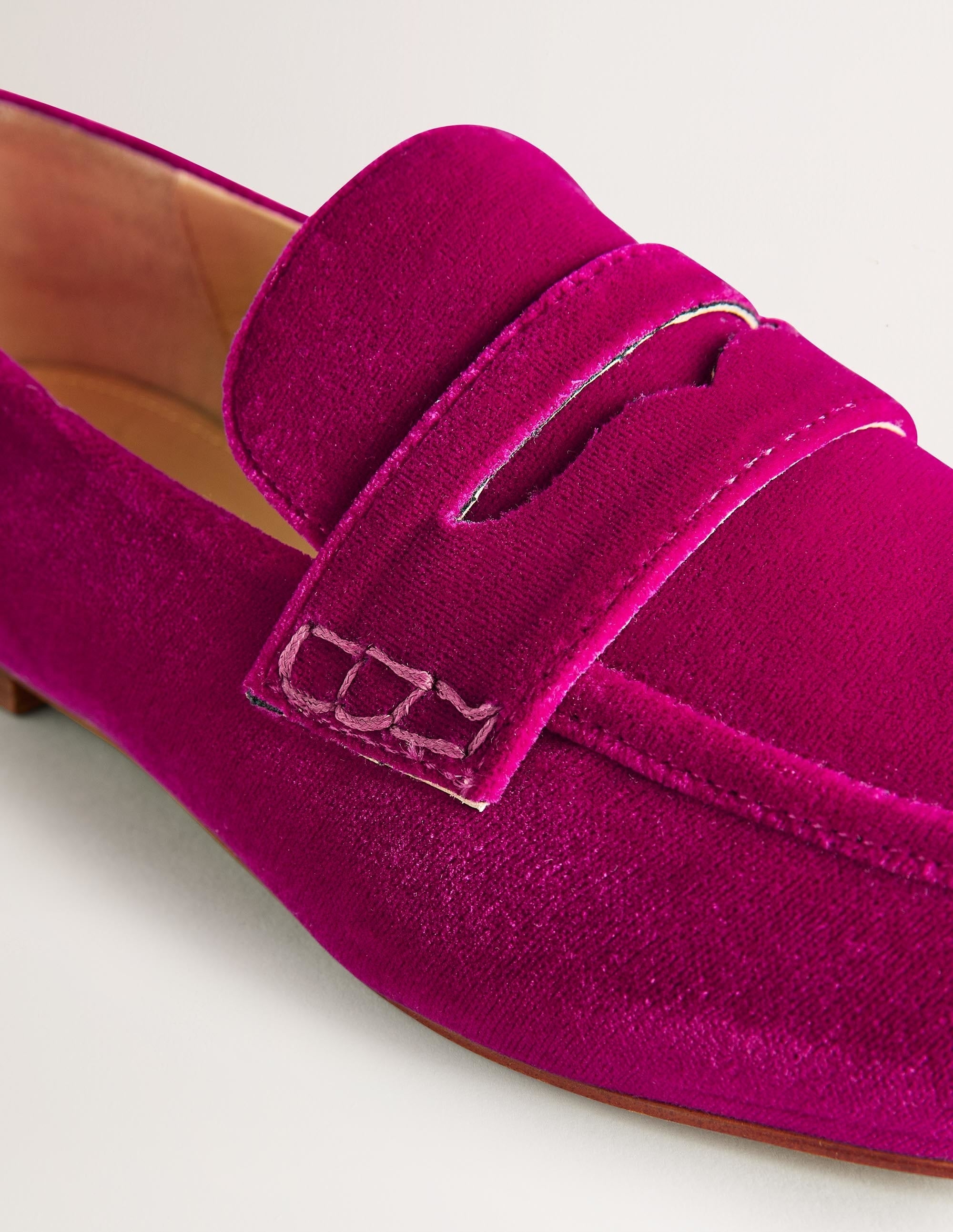 Velvet Penny Loafers-Wild Watermelon Velvet - Image 3