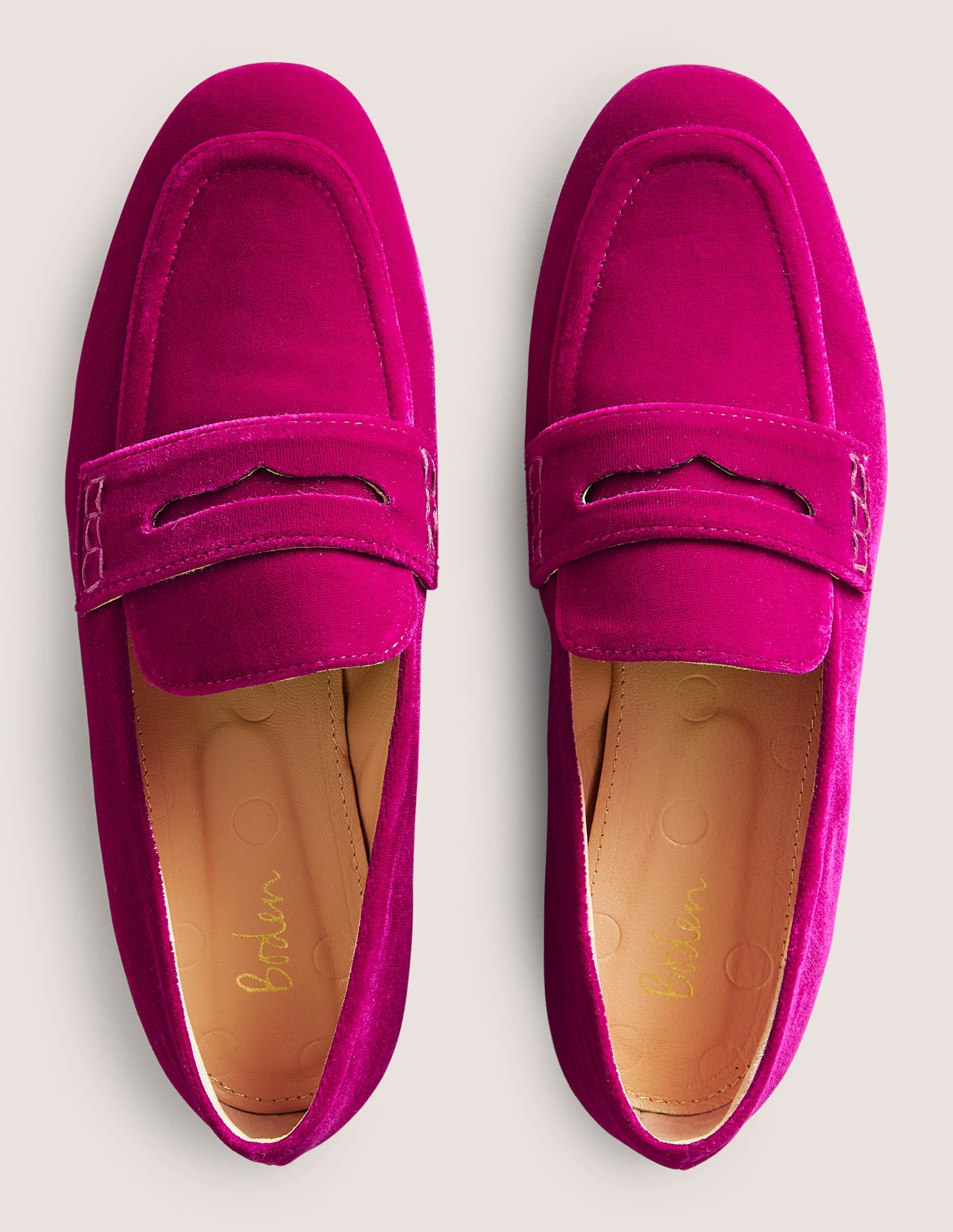 Velvet Penny Loafers-Wild Watermelon Velvet - Image 4