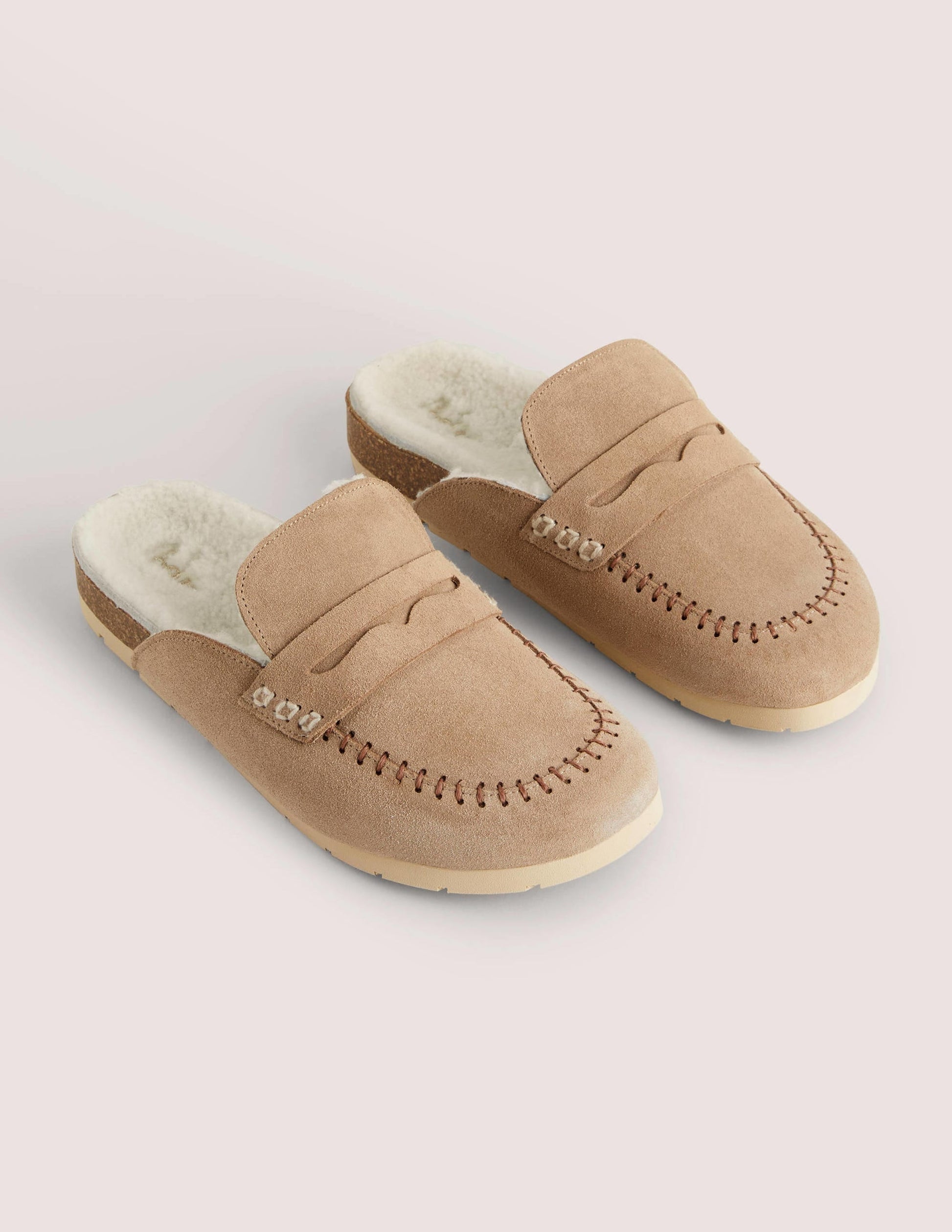 Shearling Loafer Slippers-Acorn-2