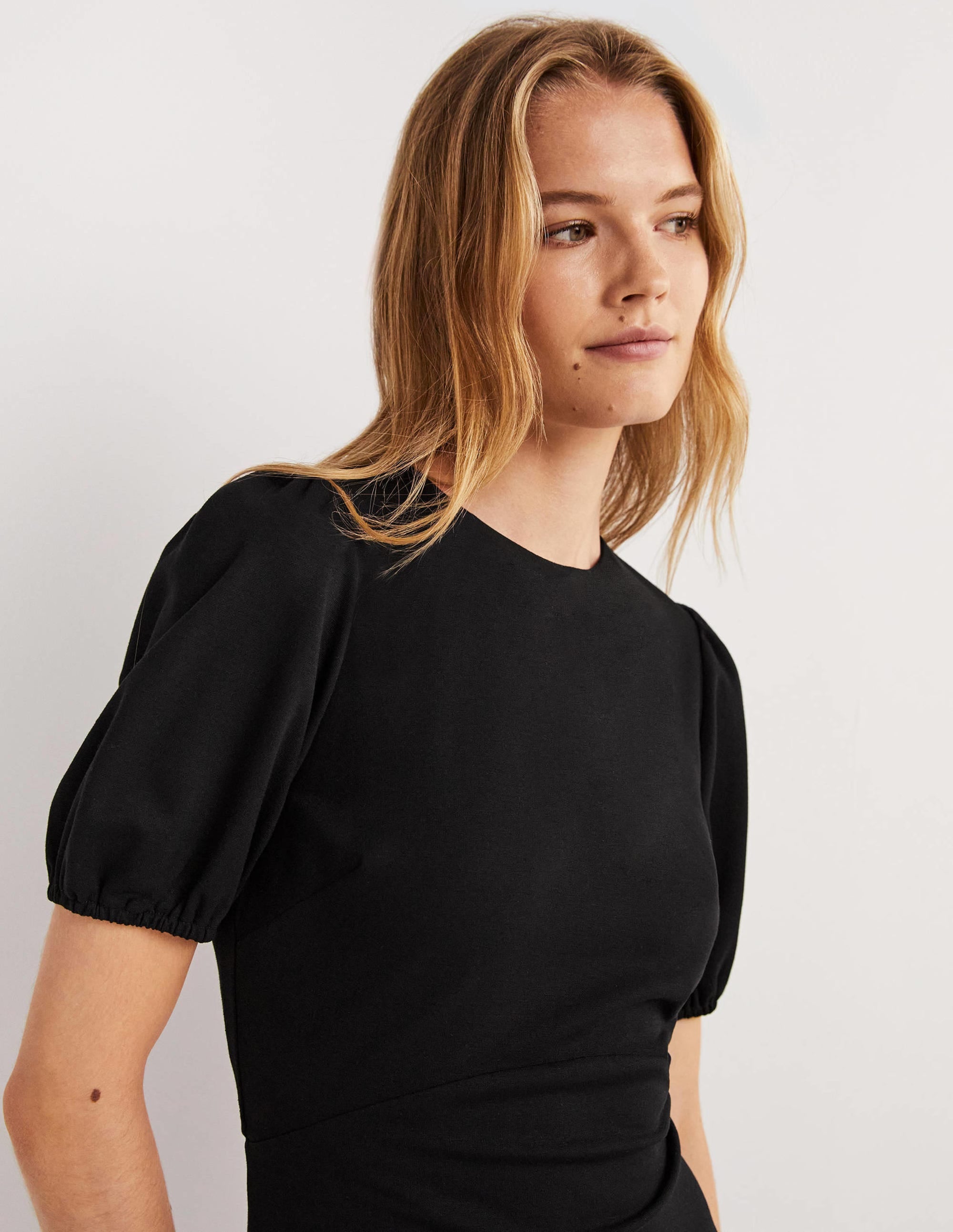 Cut Out Jersey Mini Dress-Black - Image 4