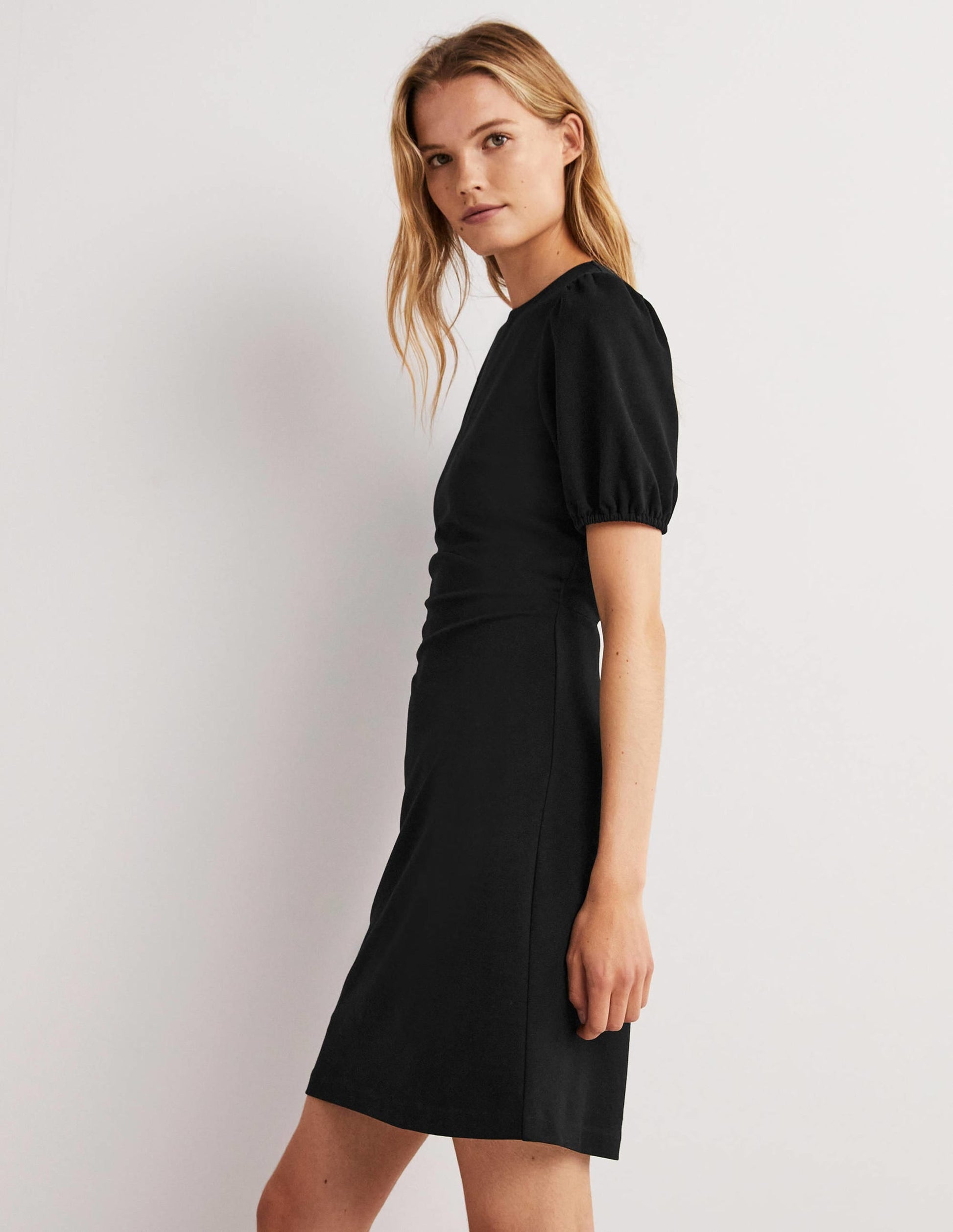 Cut Out Jersey Mini Dress-Black-5