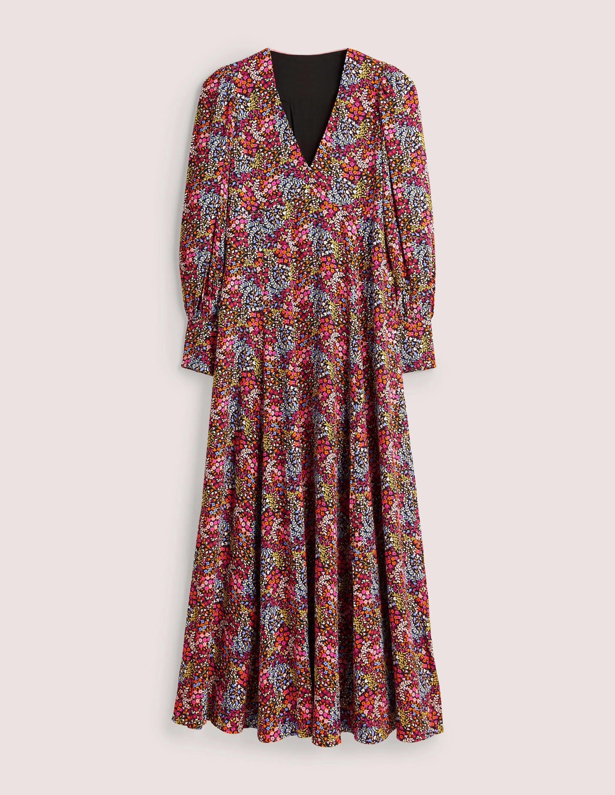 Blouson Sleeve Maxi Tea Dress-Multi, Ditsy Garden - Image 7