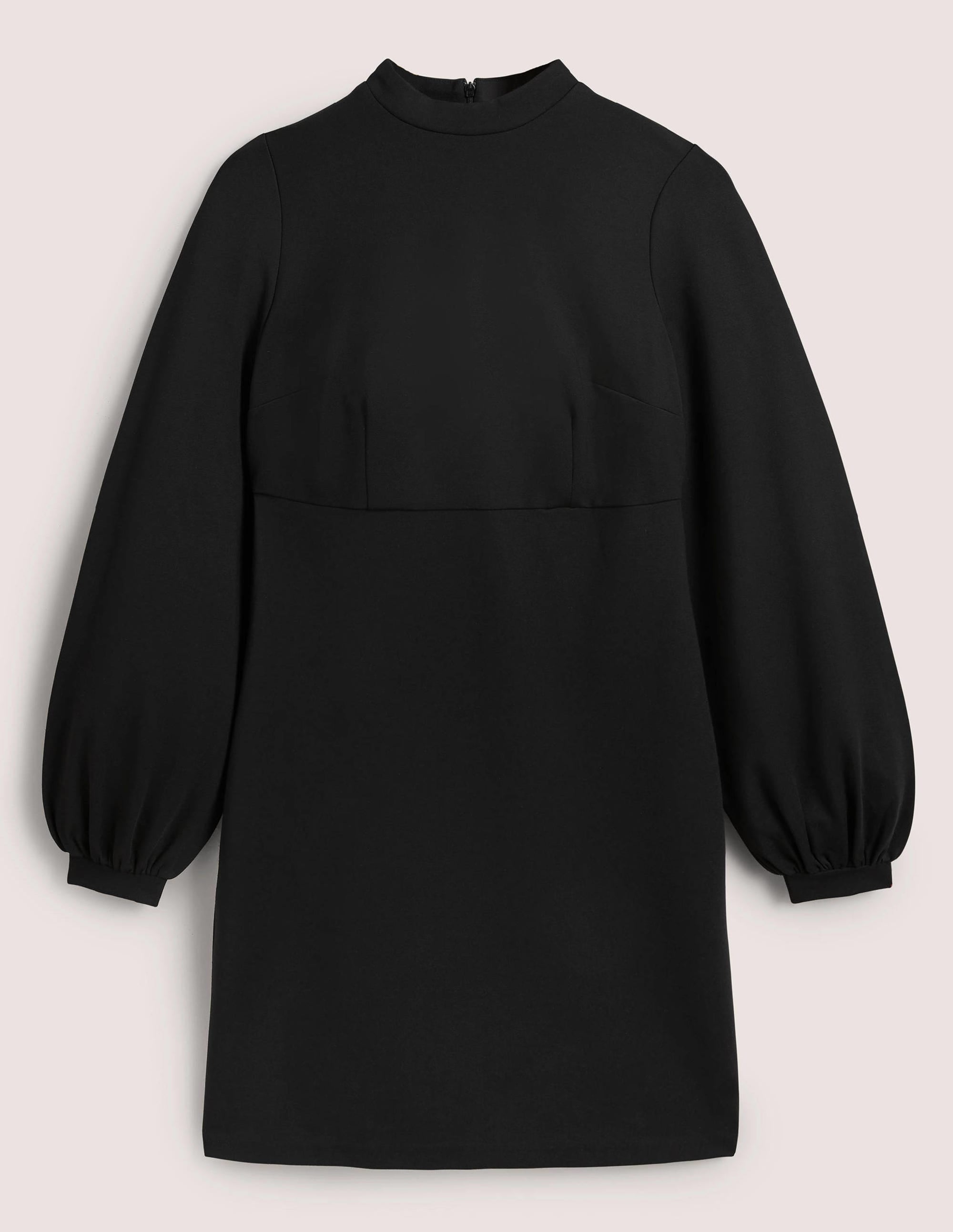 Blouson Jersey Mini Dress-Black - Image 5