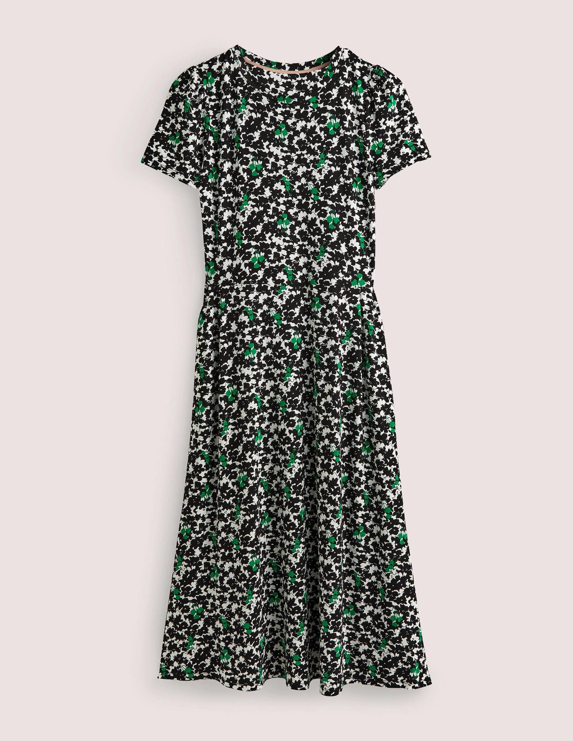 Lucinda Jersey Midi Dress-Black, Camo Floral-6