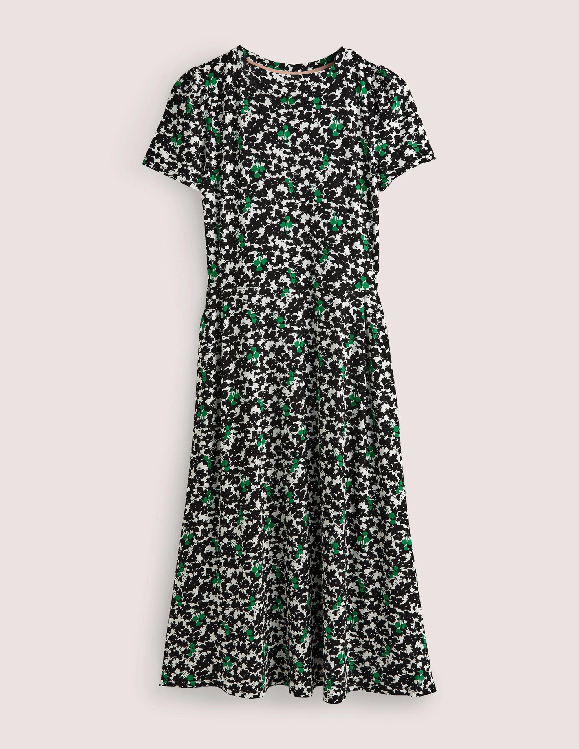 Lucinda Jersey Midi Dress-Black, Camo Floral - Image 6