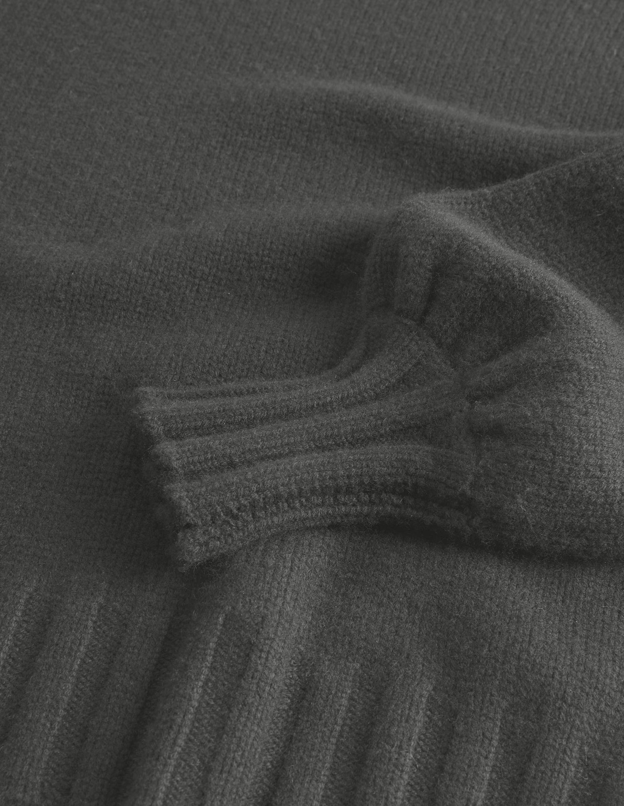 Chunky Cashmere Jumper-Black - Image 7