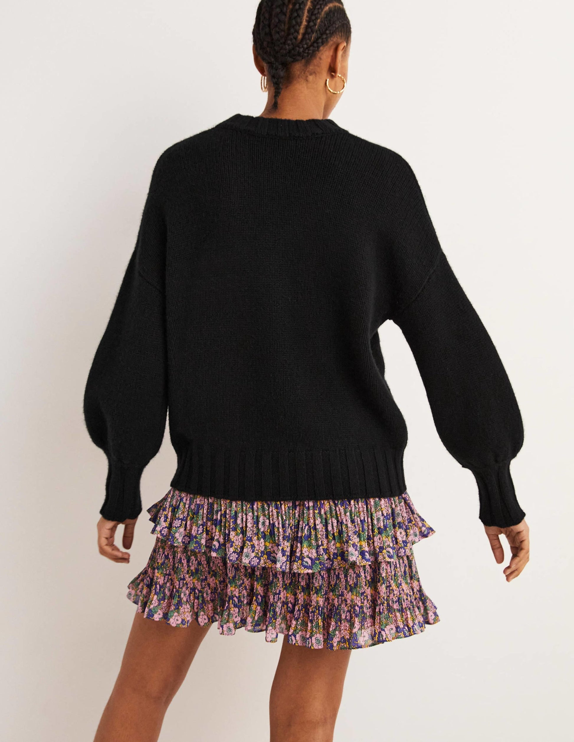 Chunky Cashmere Jumper-Black-3
