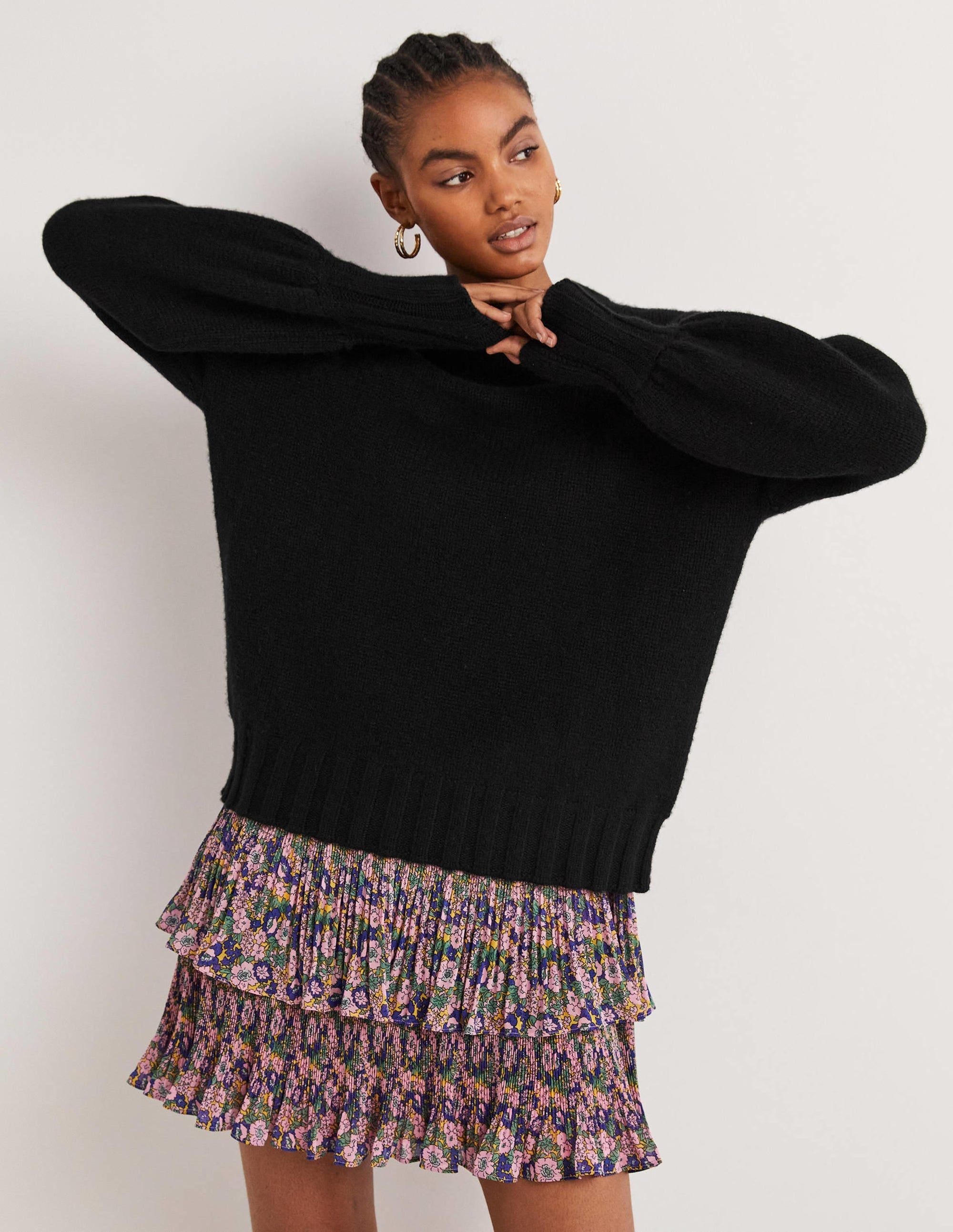 Chunky Cashmere Jumper-Black - Image 5