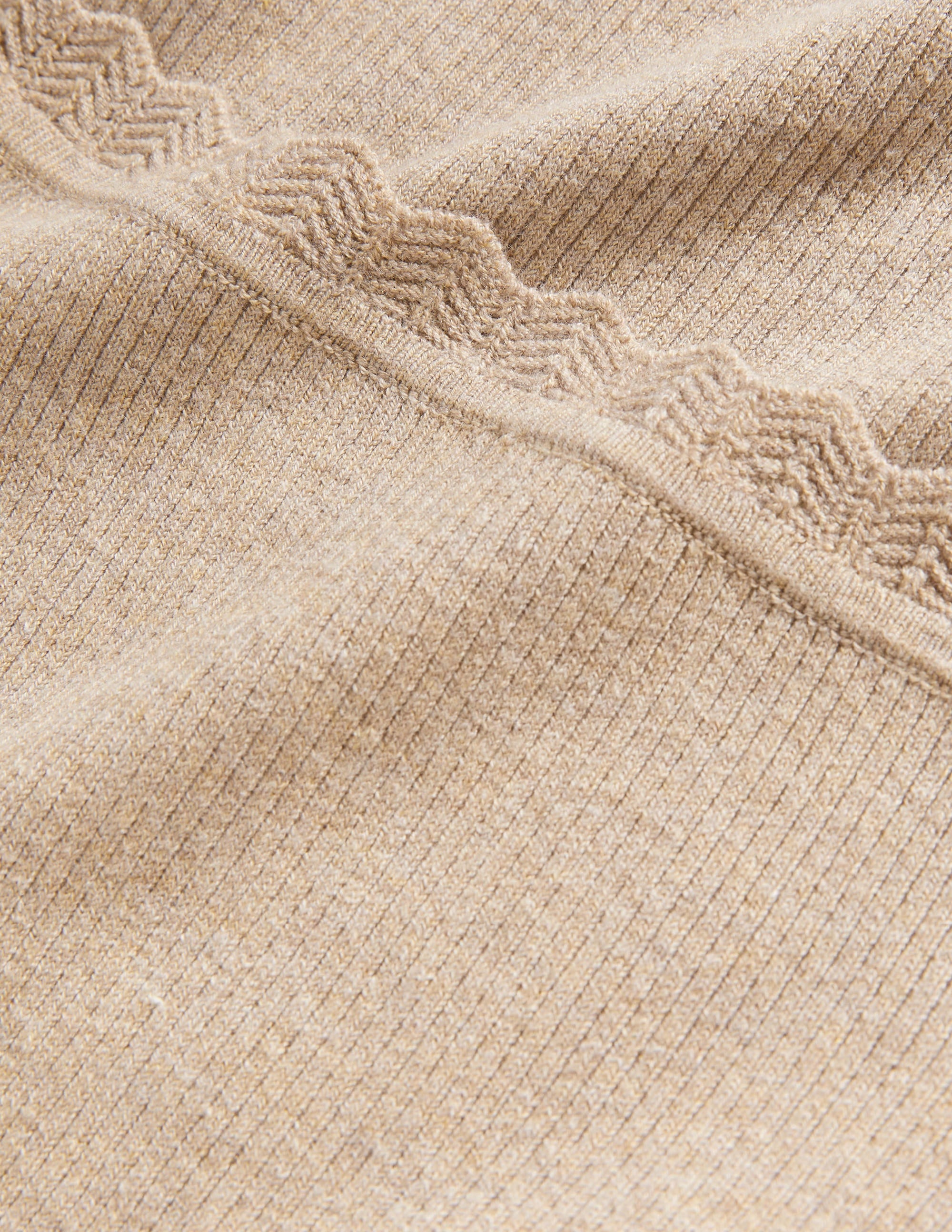 Ribbed Square Neck Knitted Top-Chinchilla Melange - Image 7