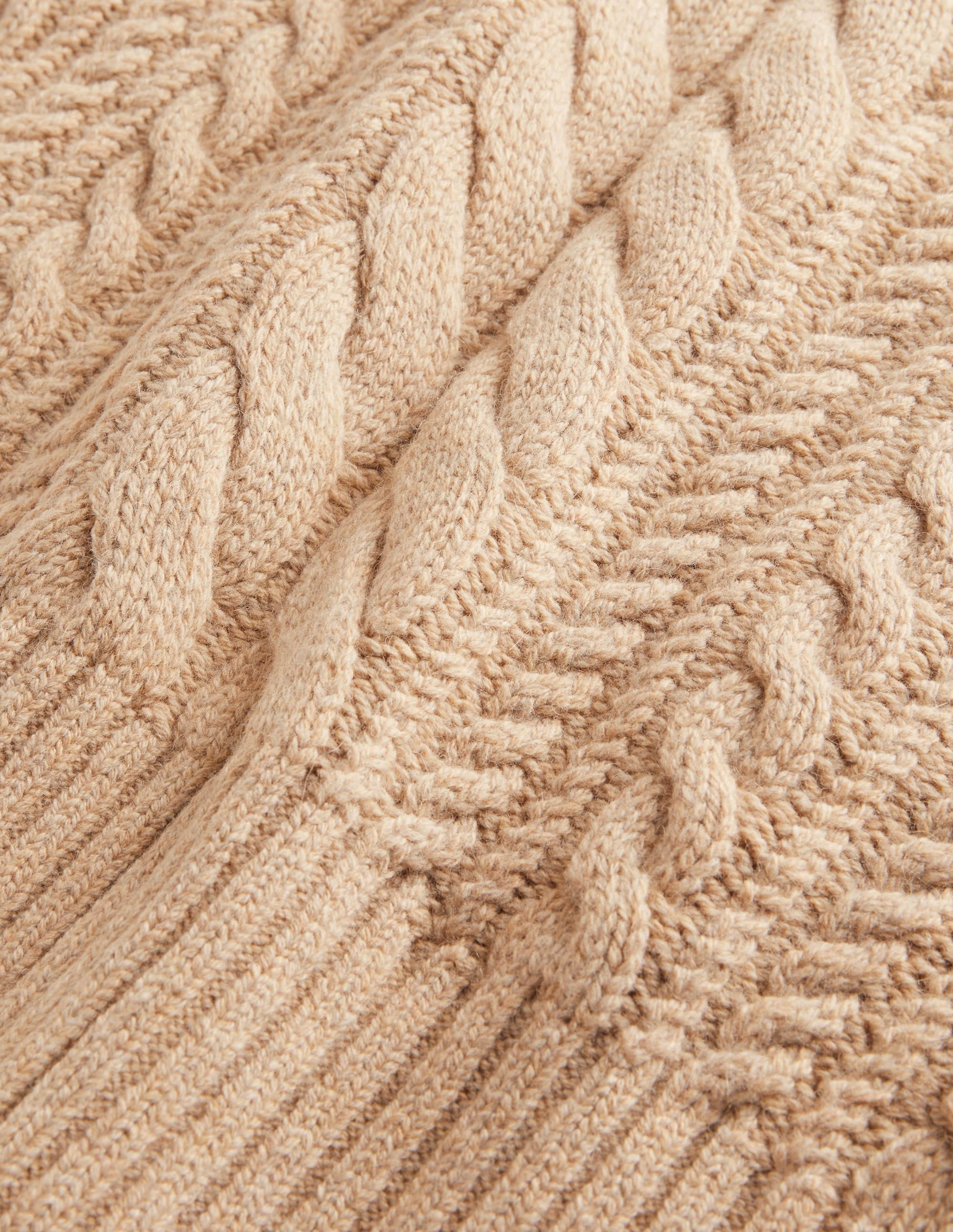 Cable Knit Jumper-Chinchilla Melange - Image 5