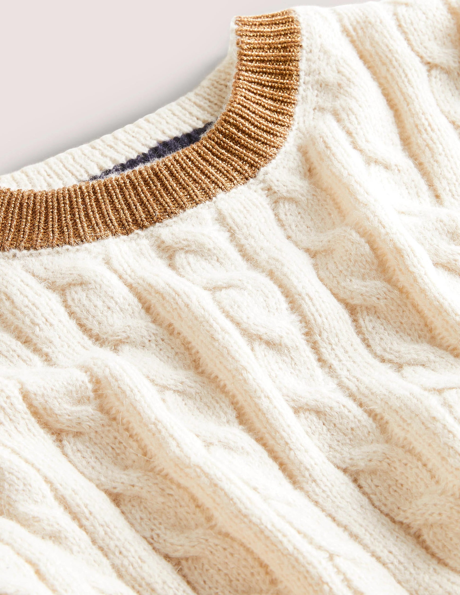 Fluffy Cable Sparkle Jumper-Rope, Gold Sparkle-6