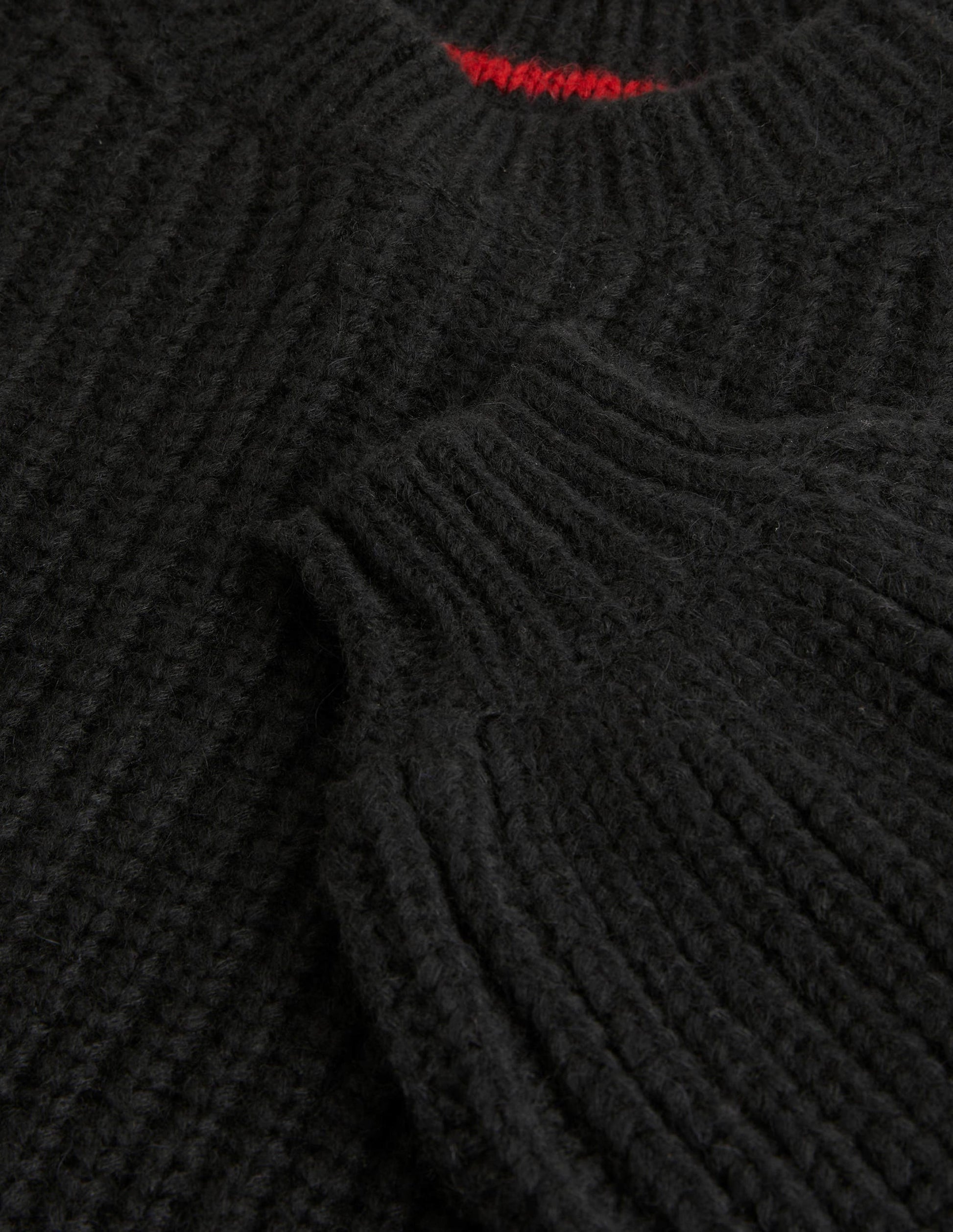 Chunky Ribbed Jumper-Black-5