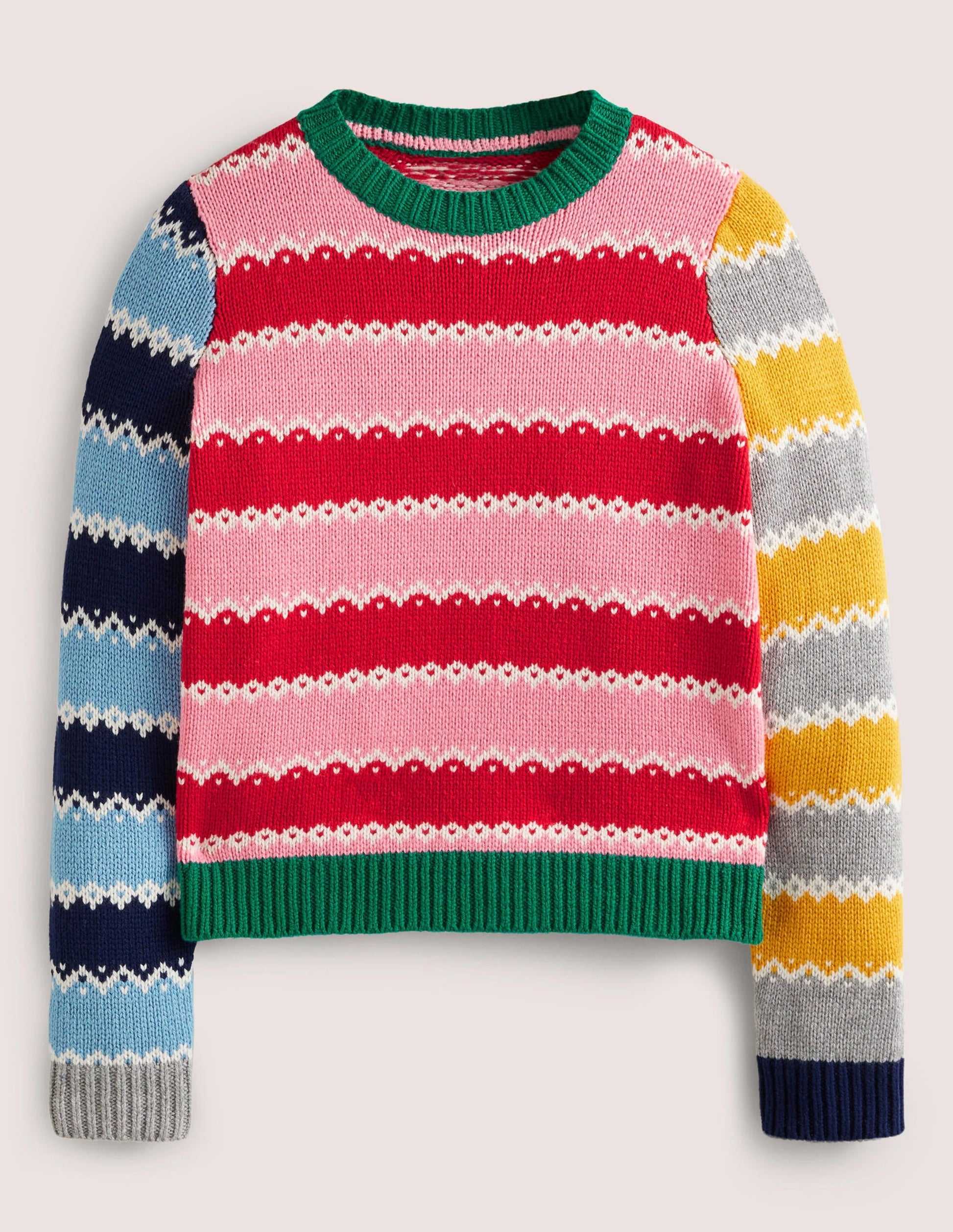 Chunky Christmas Jumper-Multi Stripe Hotchpotch-6