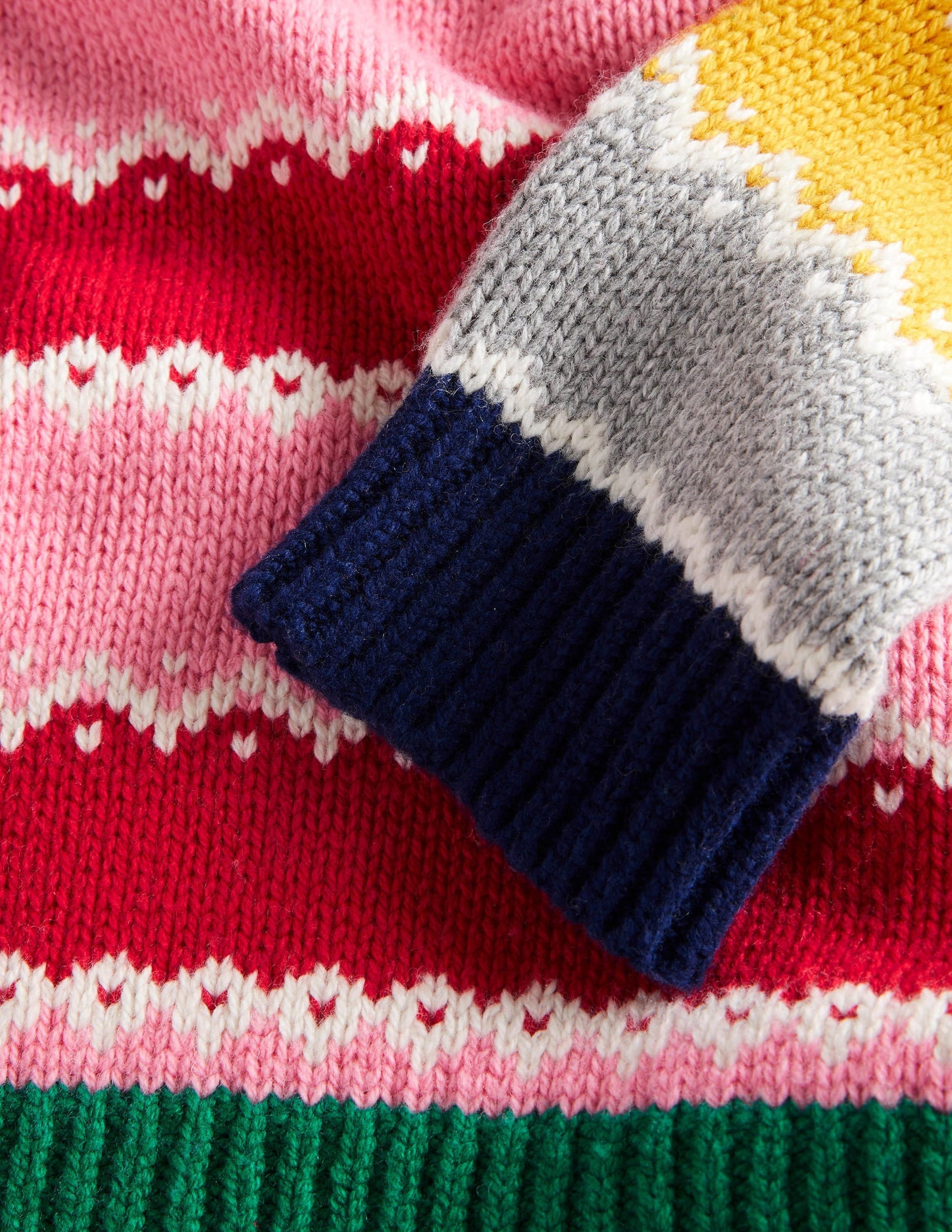 Chunky Christmas Jumper-Multi Stripe Hotchpotch-7