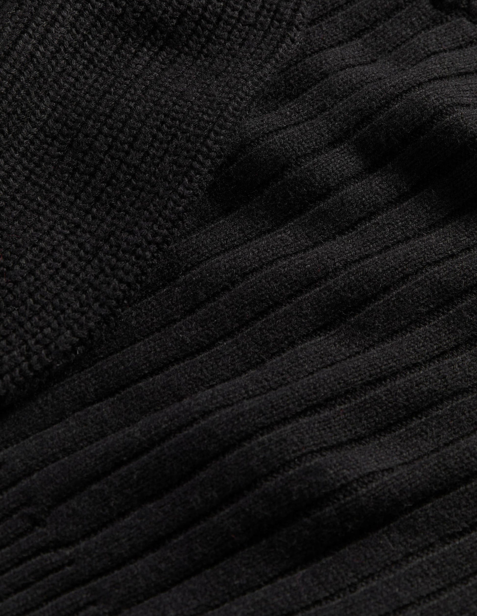 Sweetheart Neck Blouson Jumper-Black-6