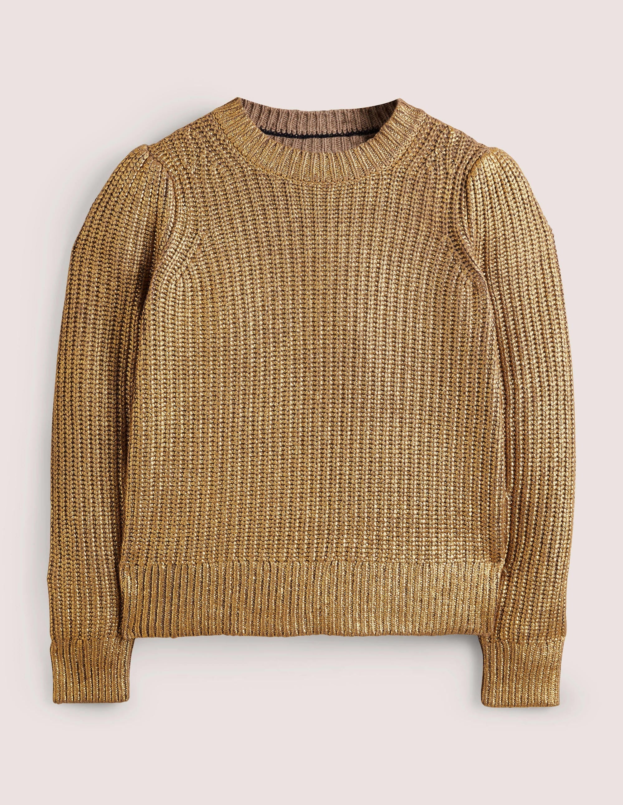 Ribbed Gold Jumper-Gold Foil - Image 5