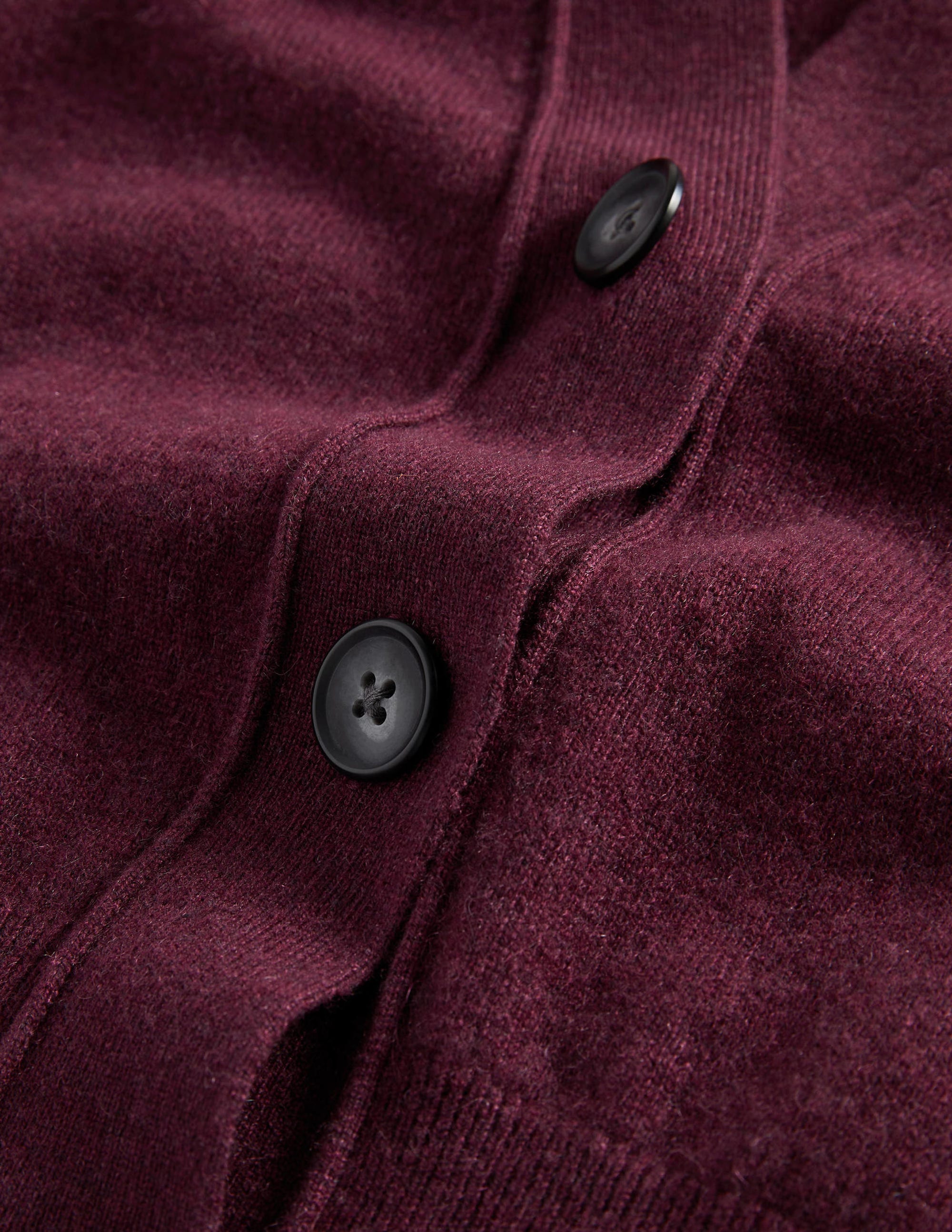 Cropped Cashmere V Cardigan-Mulled Wine Melange - Image 6