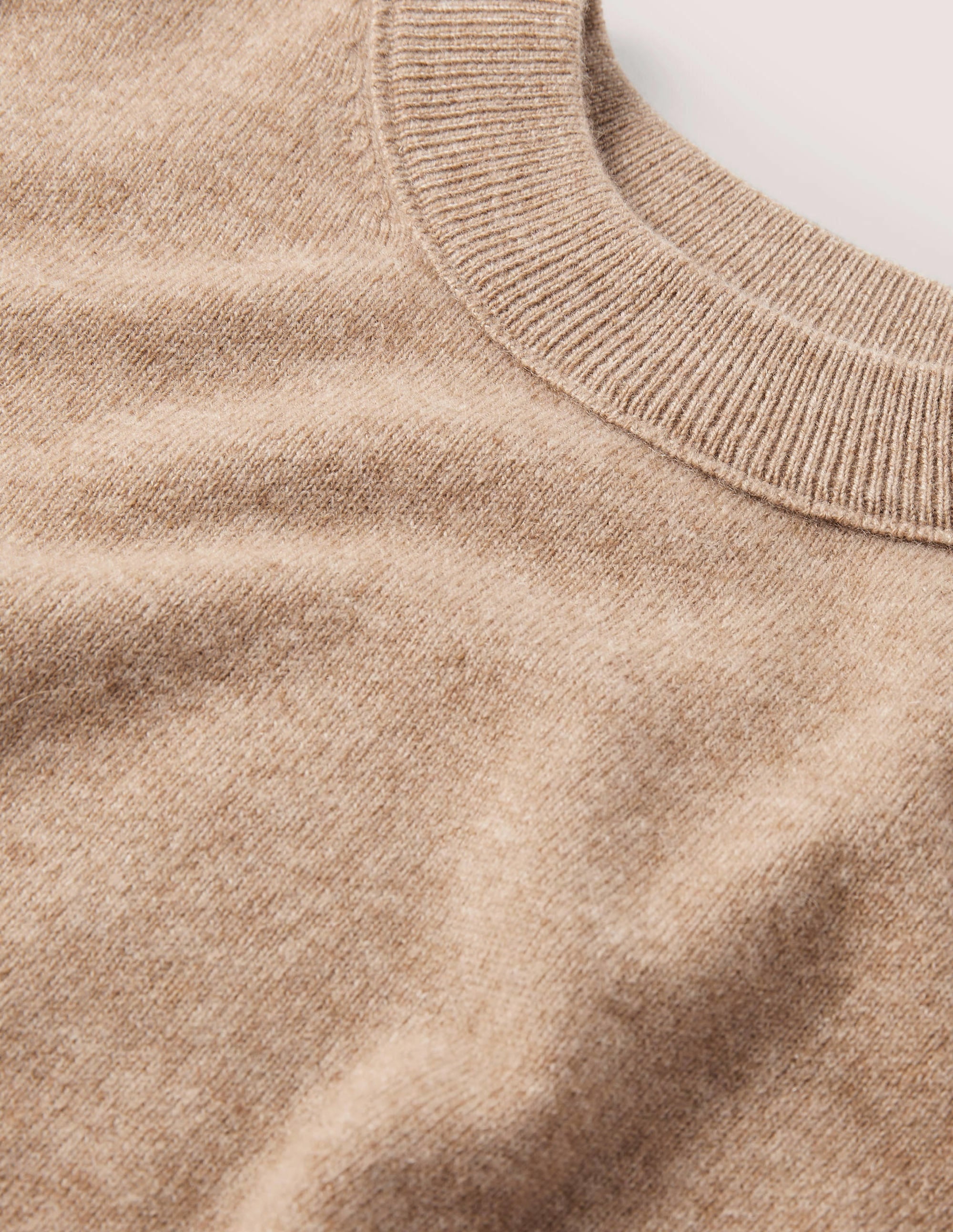 Cashmere Puff Shoulder Jumper-Camel Melange - Image 6