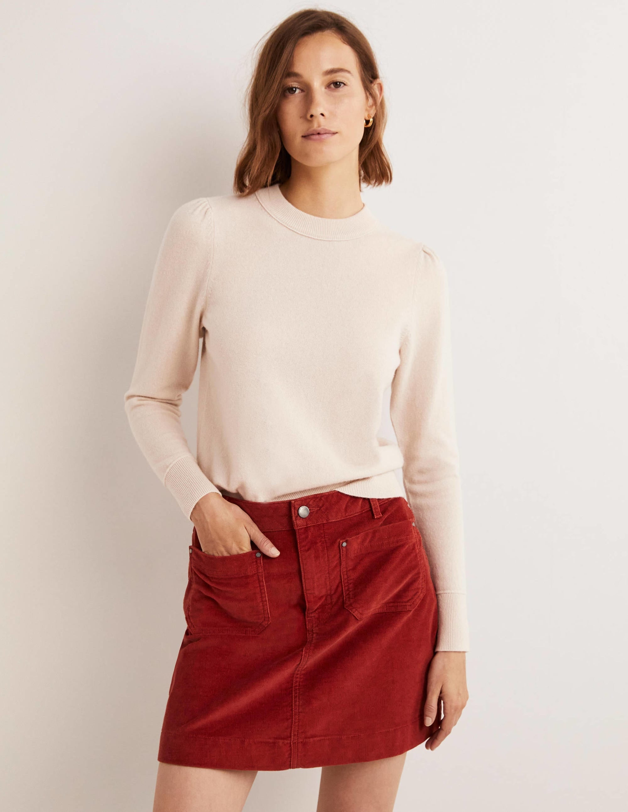 Cashmere Puff Shoulder Jumper-Rope - Image 1