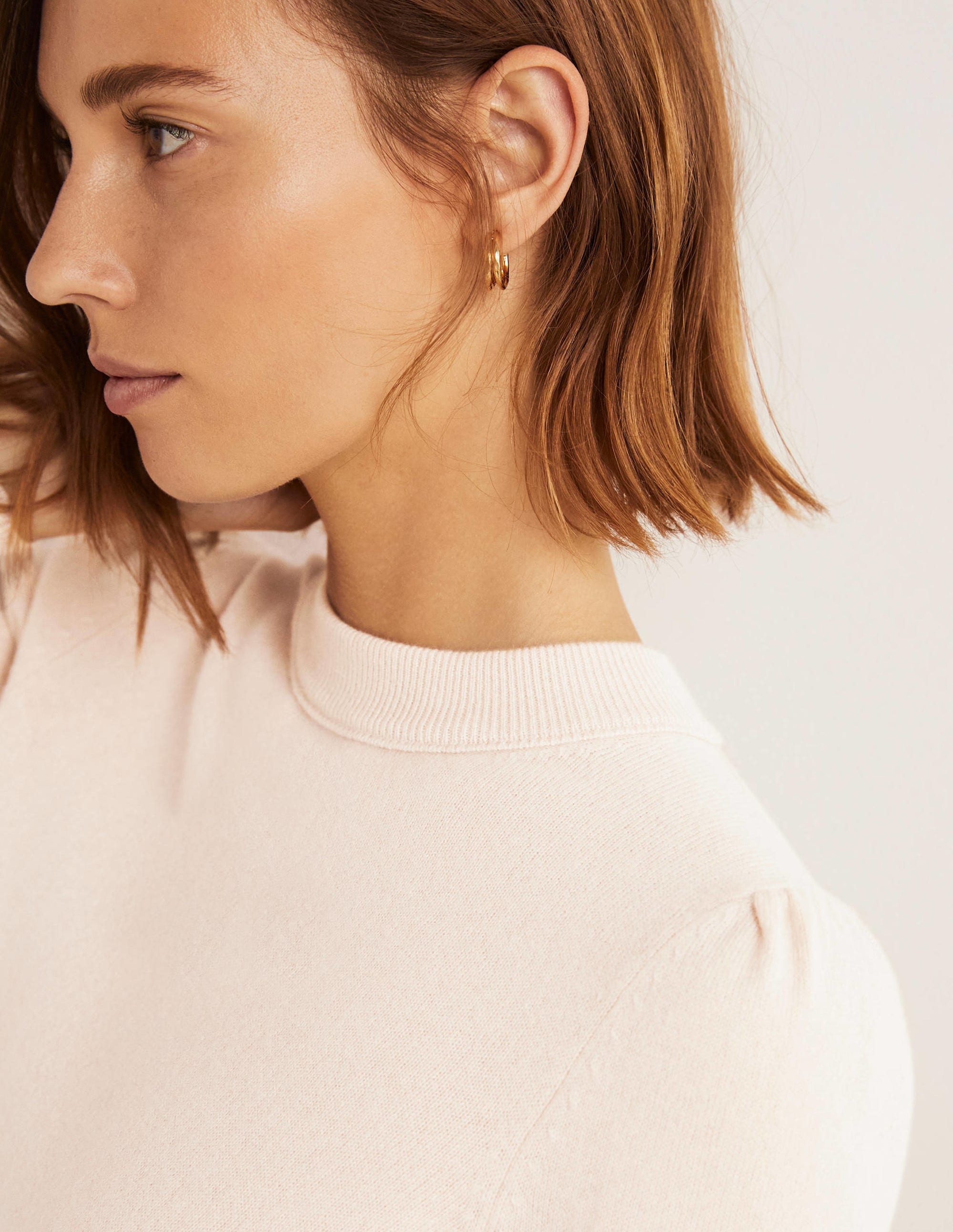 Cashmere Puff Shoulder Jumper-Rope - Image 2