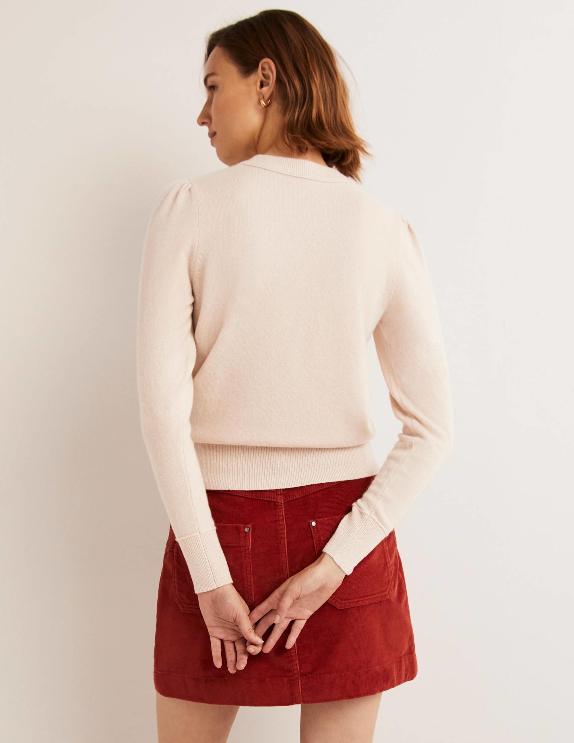 Cashmere Puff Shoulder Jumper-Rope - Image 3