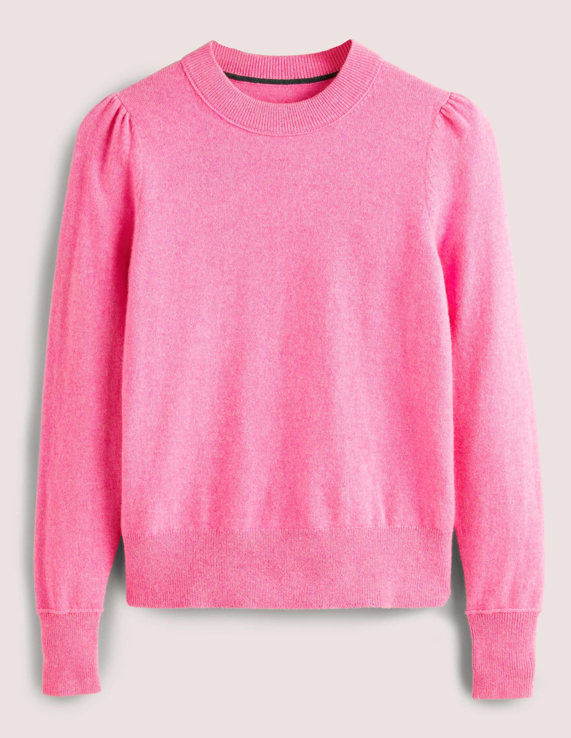 Cashmere Puff Shoulder Jumper-Cherry Blossom Melange - Image 6