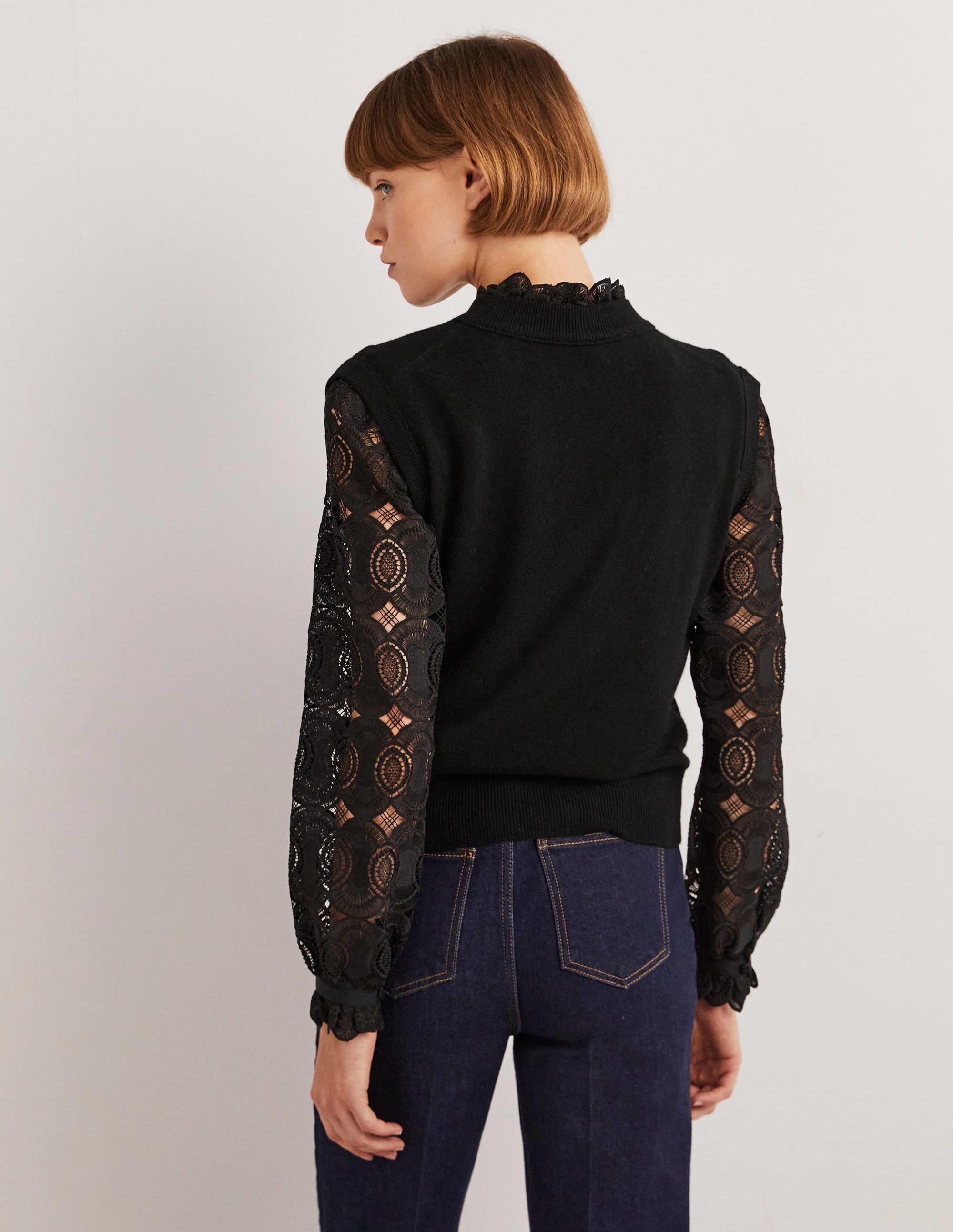 Cashmere Crew Neck Tank-Black - Image 3